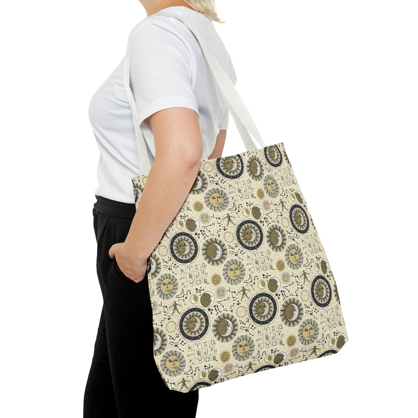 Tote Bag: large-18x18; "The Sun, The Moon, And The Stars"