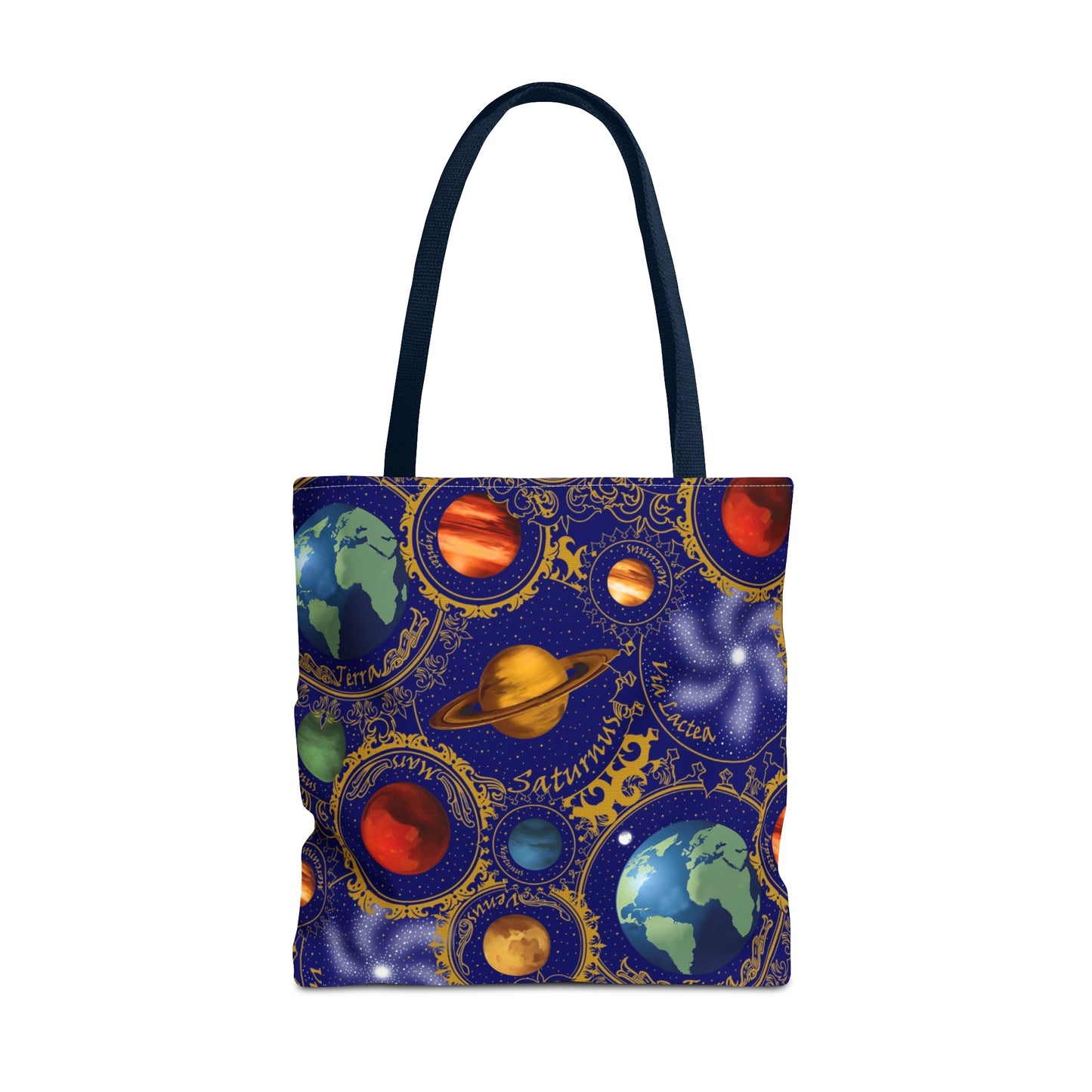 Tote Bag: Large-18x18; Celestial Planets-Blue