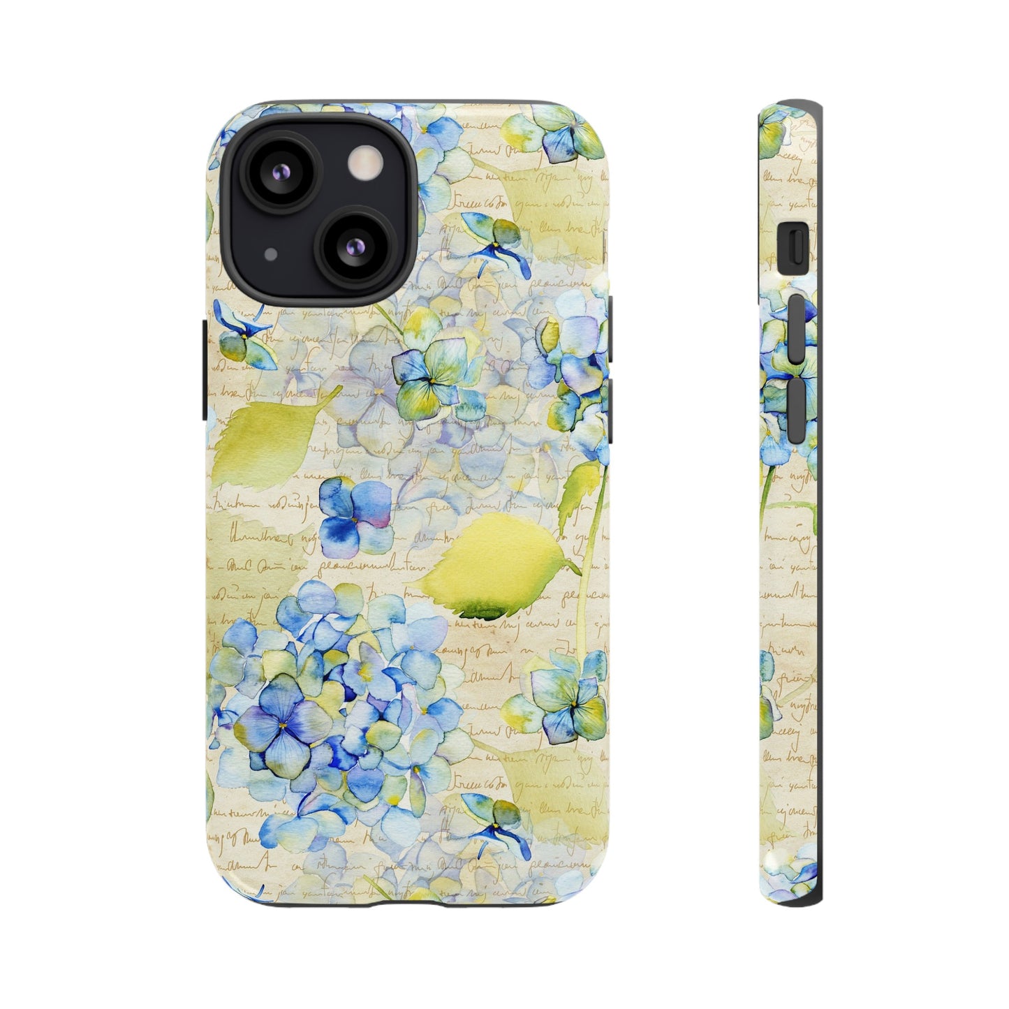 Apple I-Phone 13 (Series) Tough Case-Phone Case: Leah [Flowers W/Script}
