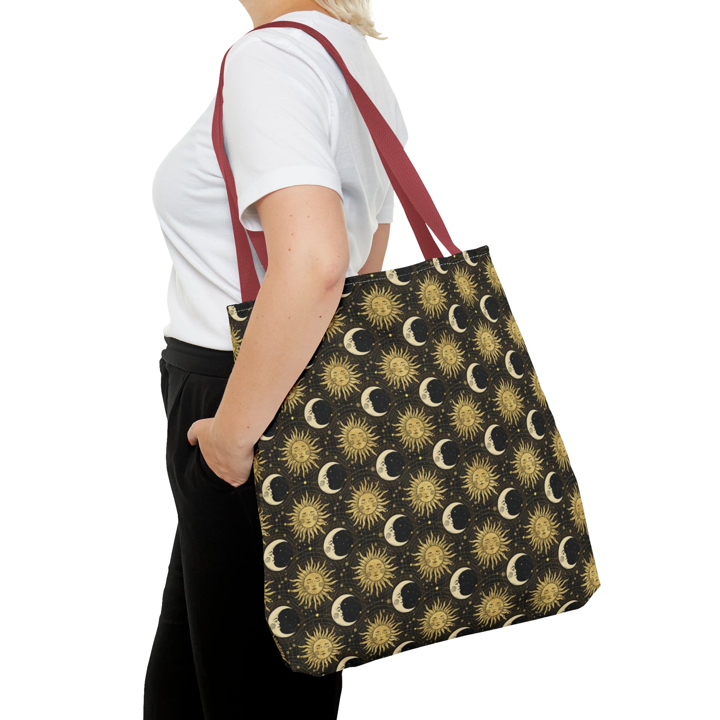 Tote Bag: large-18x18; "The Sun, The Moon, And The Stars"