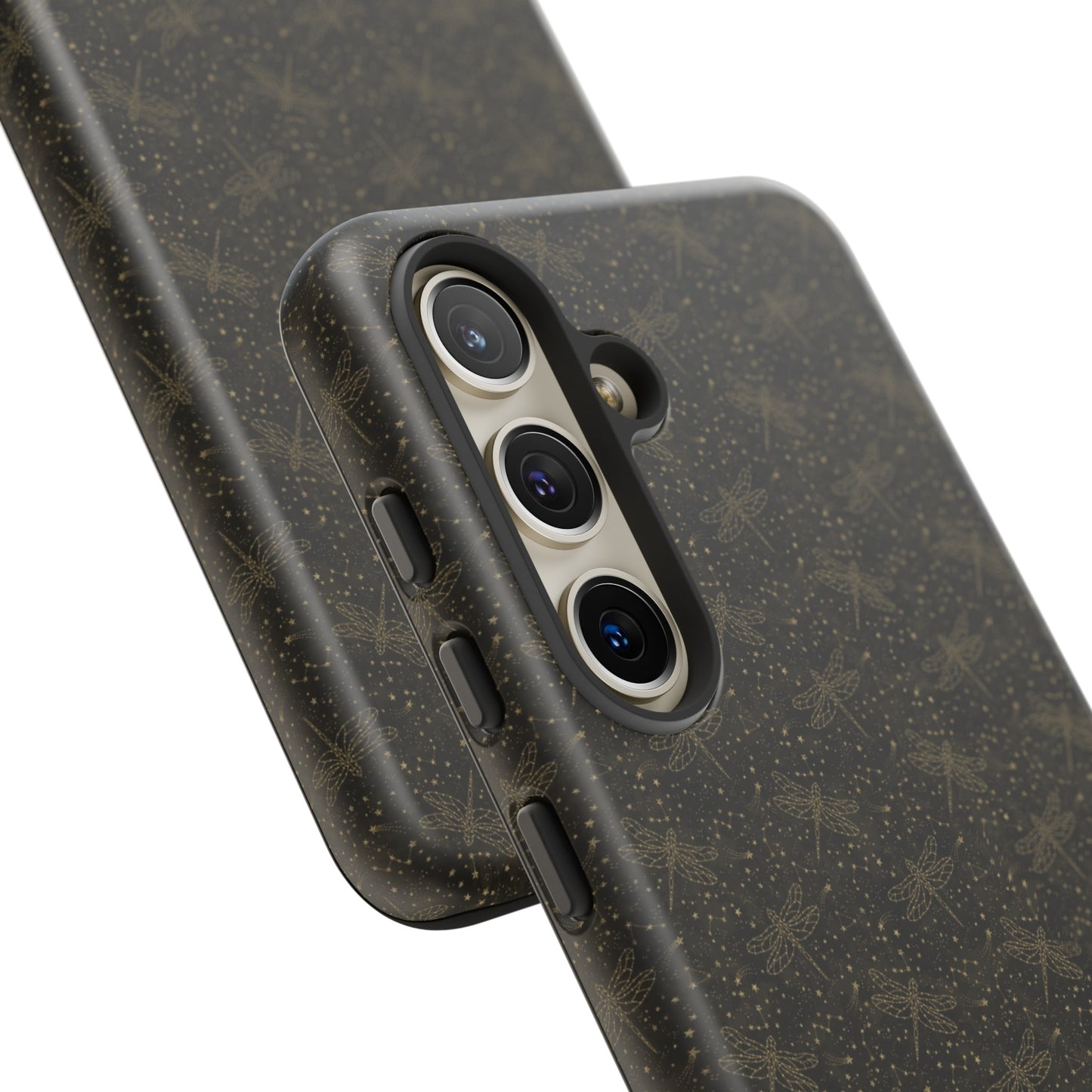 Samsung Galaxy Series Tough Case-Phone Case: The Sun, The Moon, And The Stars [Gold Dragonflies]
