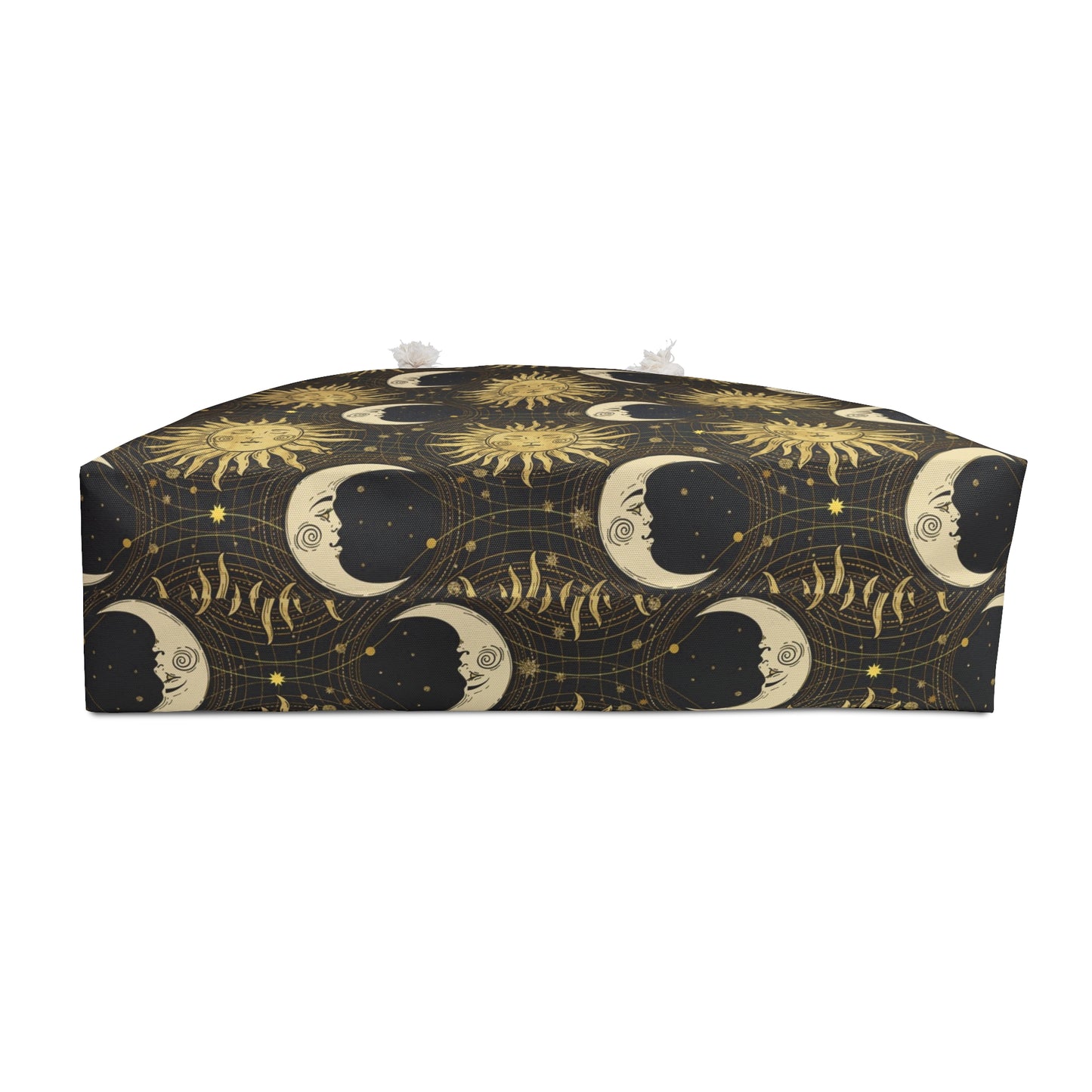 Weekender Tote Bag (Large):  The Sun, The Moon, And The Stars [Gold Suns, Smiling Moons]