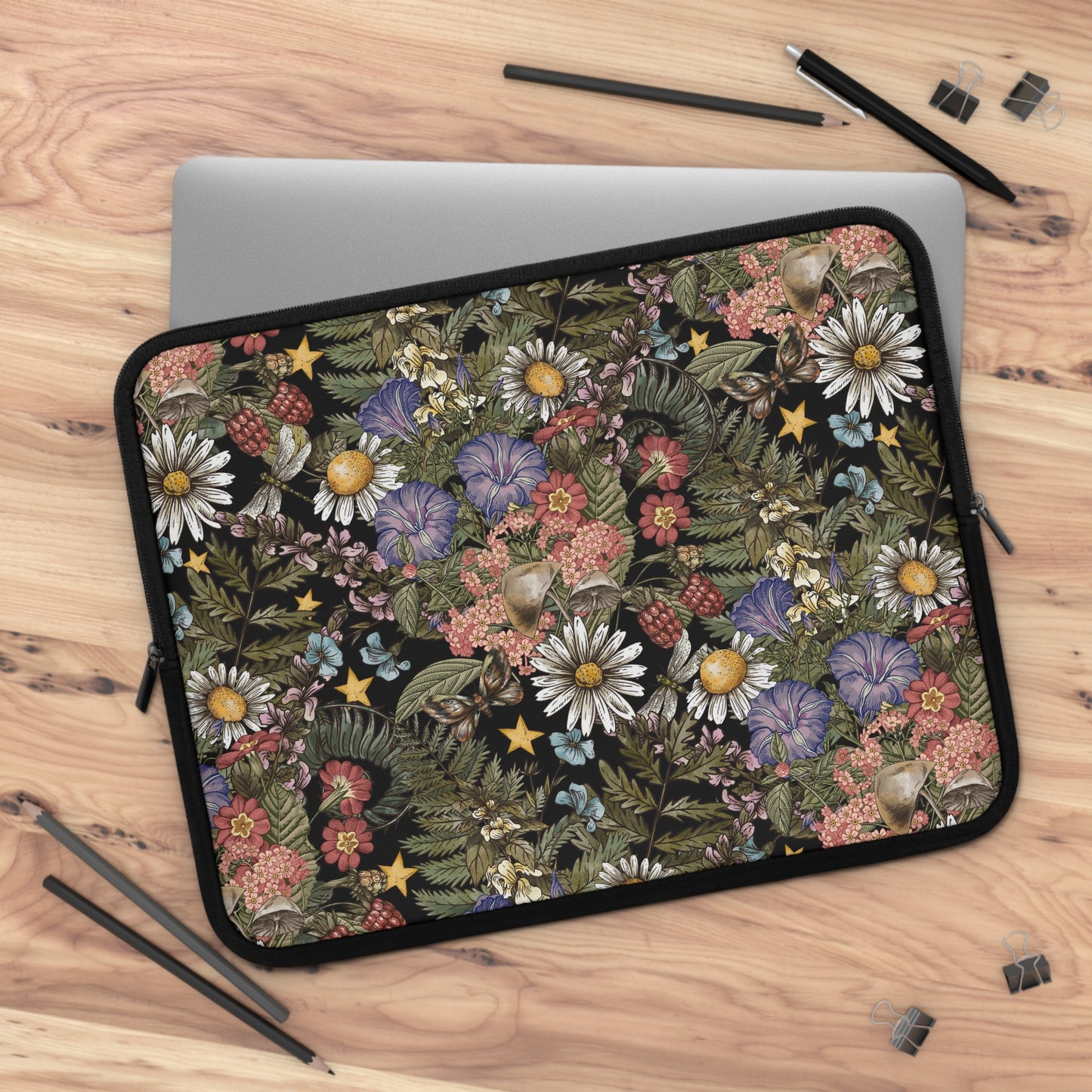 Laptop Sleeve:  [SUN-MOON-STARS]:  Flowers
