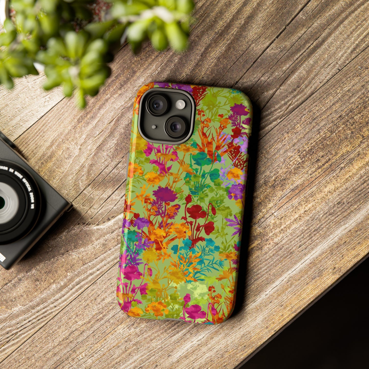 Apple I-Phone 14 (Series)-Tough Case-Phone Case:  Dreamscapes [Multi-Colored Flower-Yellow]