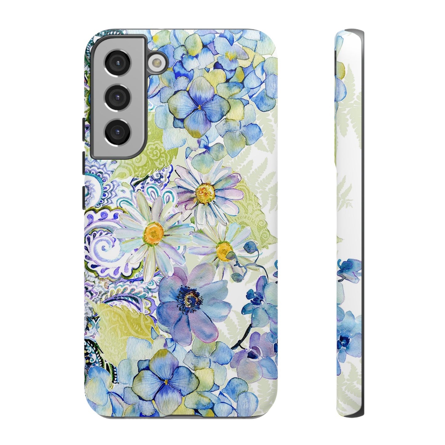 Samsung Galaxy S22 - Tough Case-Phone Case:  Haven [Blue Border]