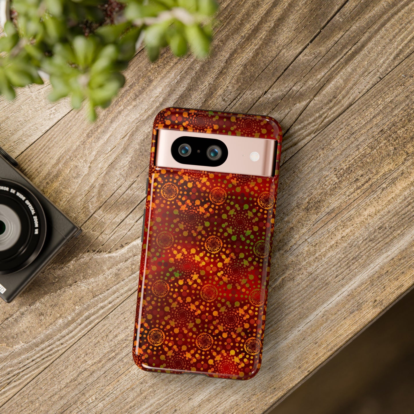 Google Pixel Tough Case-Phone Case: Dreamscapes [Red Kaliedoscope]