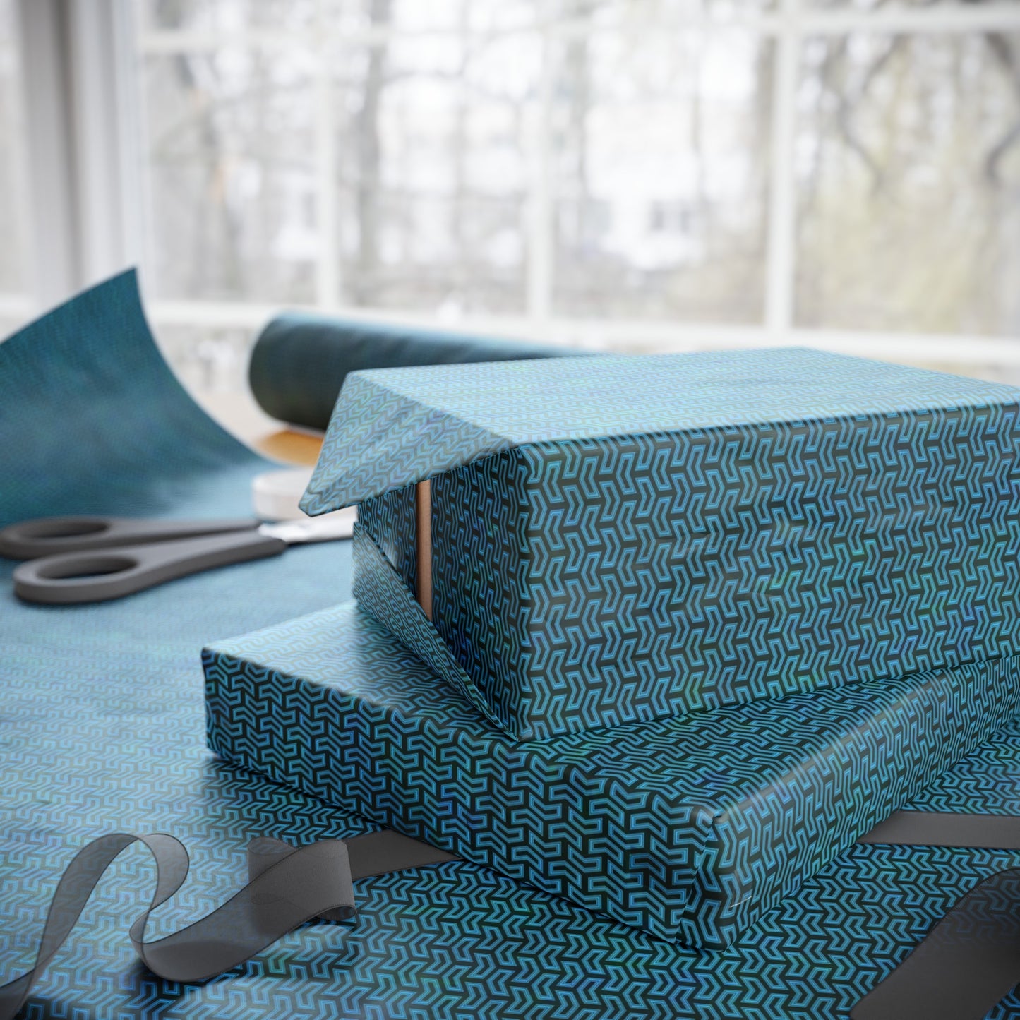 Wrapping Paper:  Sci-Fi [Blue Arrows]