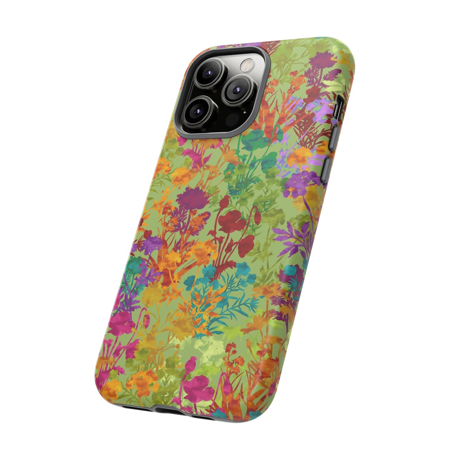 Apple I-Phone 14 (Series)-Tough Case-Phone Case:  Dreamscapes [Multi-Colored Flower-Yellow]