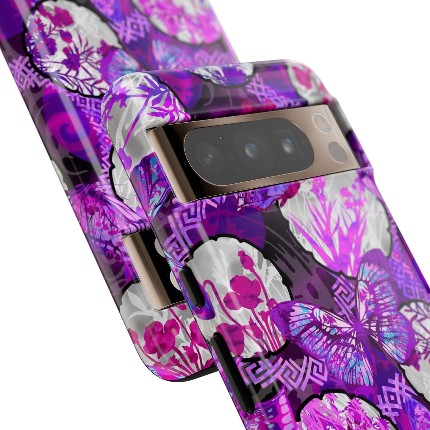 Google Pixel Tough Case-Phone Case: Dreamscapes [Bright Purple Butterflies]