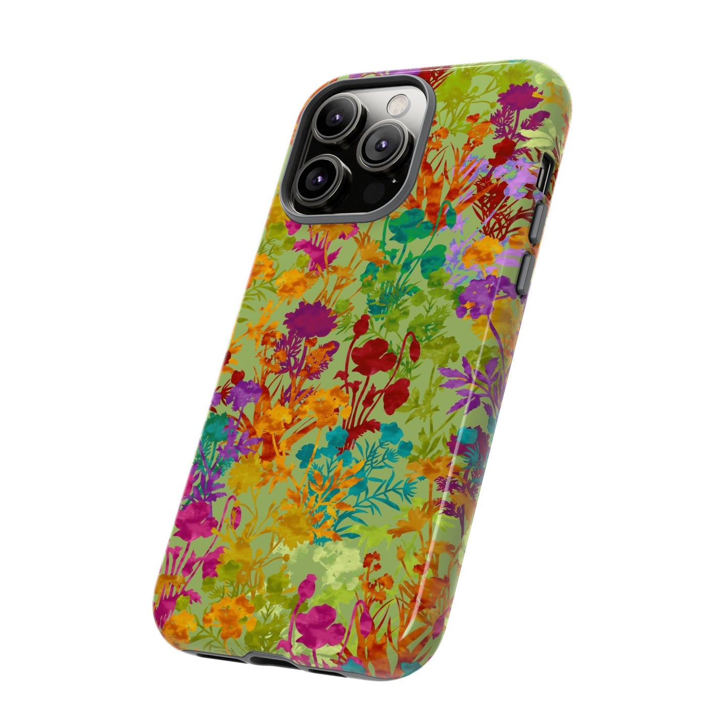 Apple I-Phone 14 (Series)-Tough Case-Phone Case:  Dreamscapes [Multi-Colored Flower-Yellow]