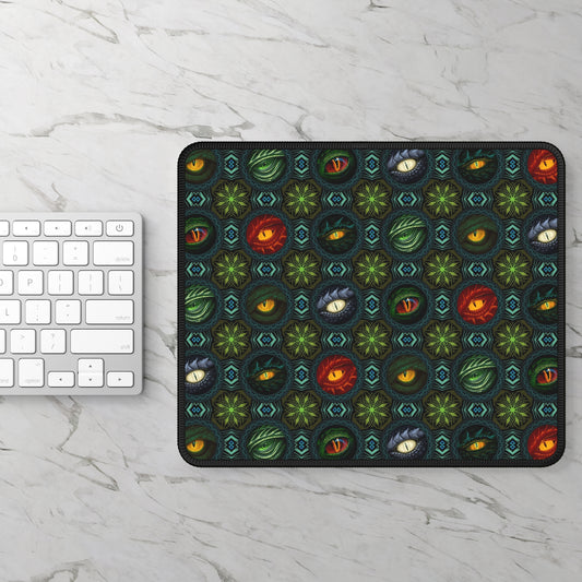 Mouse Pad-Gaming;  9x7:  Emerald Dragon [Dagon Eyes]