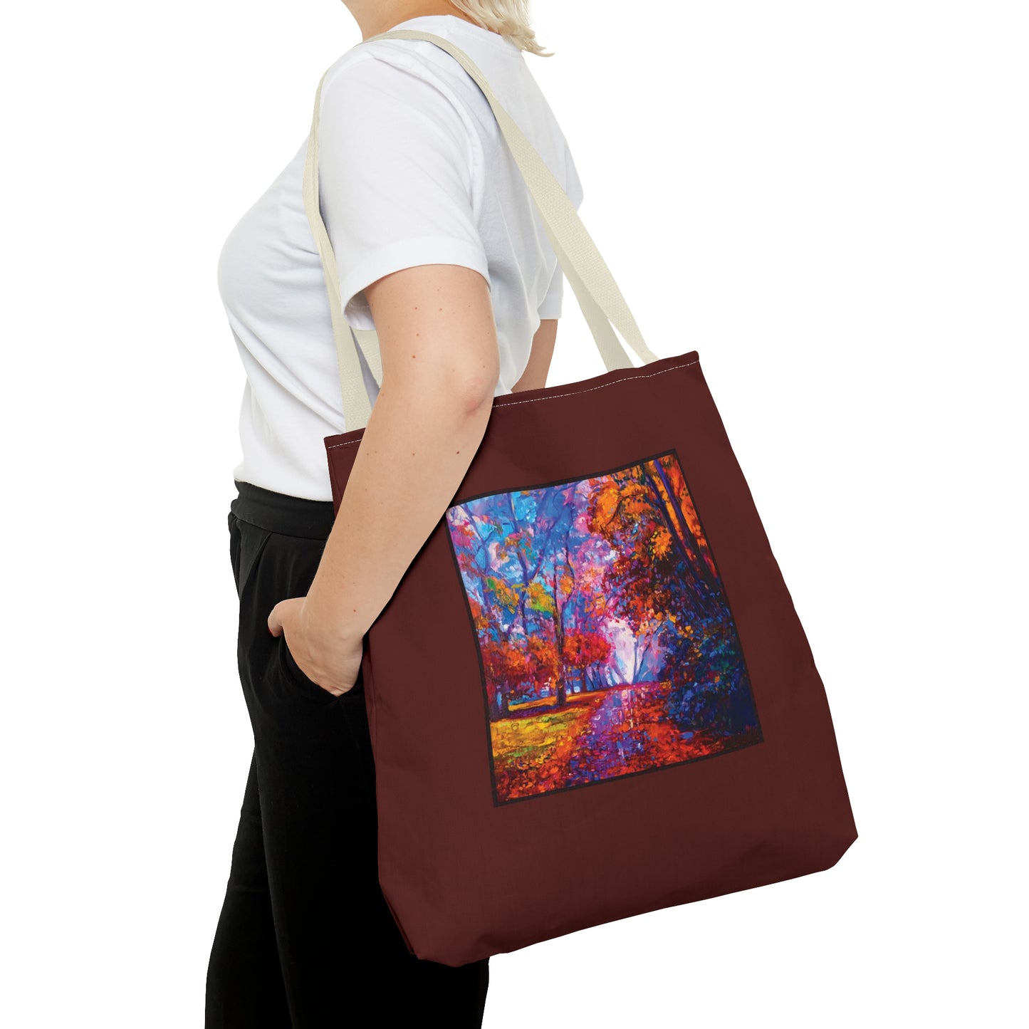 Tote Bag:  large-18x18;  "Year of Art" [Fall Path-Small Panel]