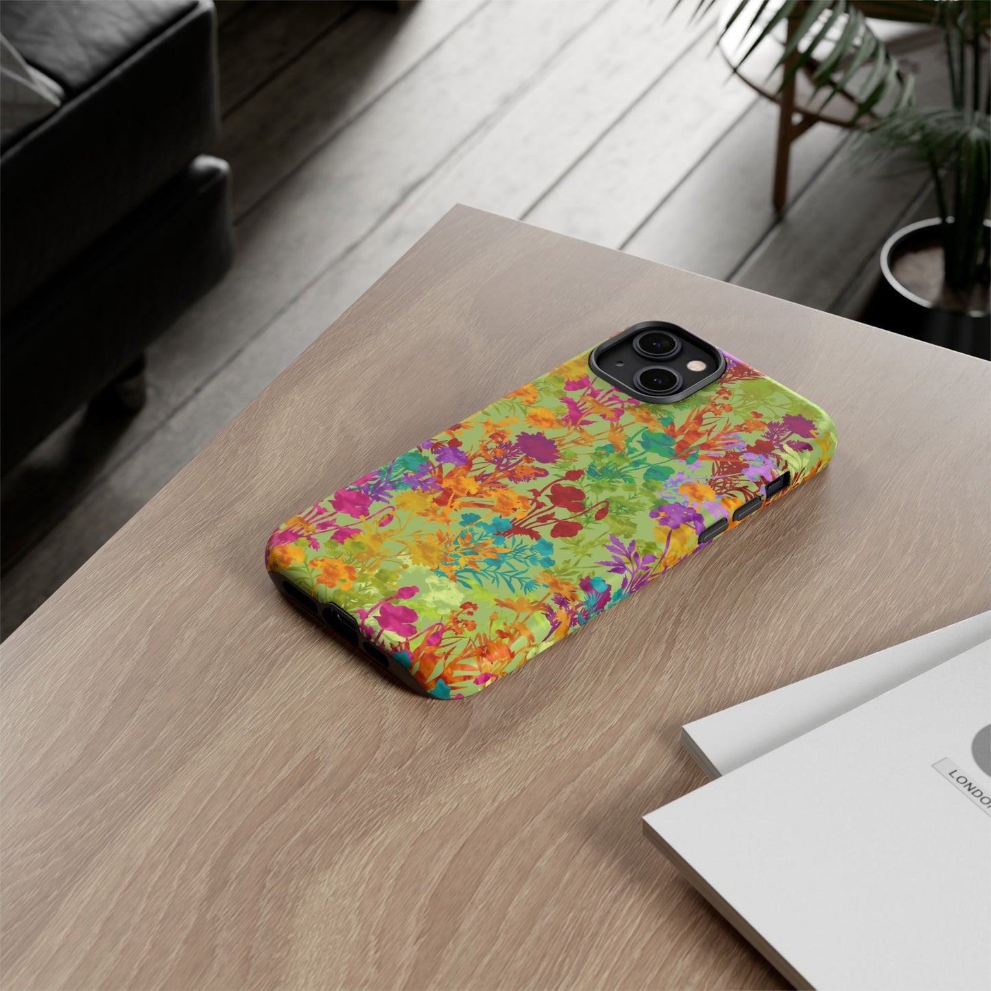 Apple I-Phone 14 (Series)-Tough Case-Phone Case:  Dreamscapes [Multi-Colored Flower-Yellow]