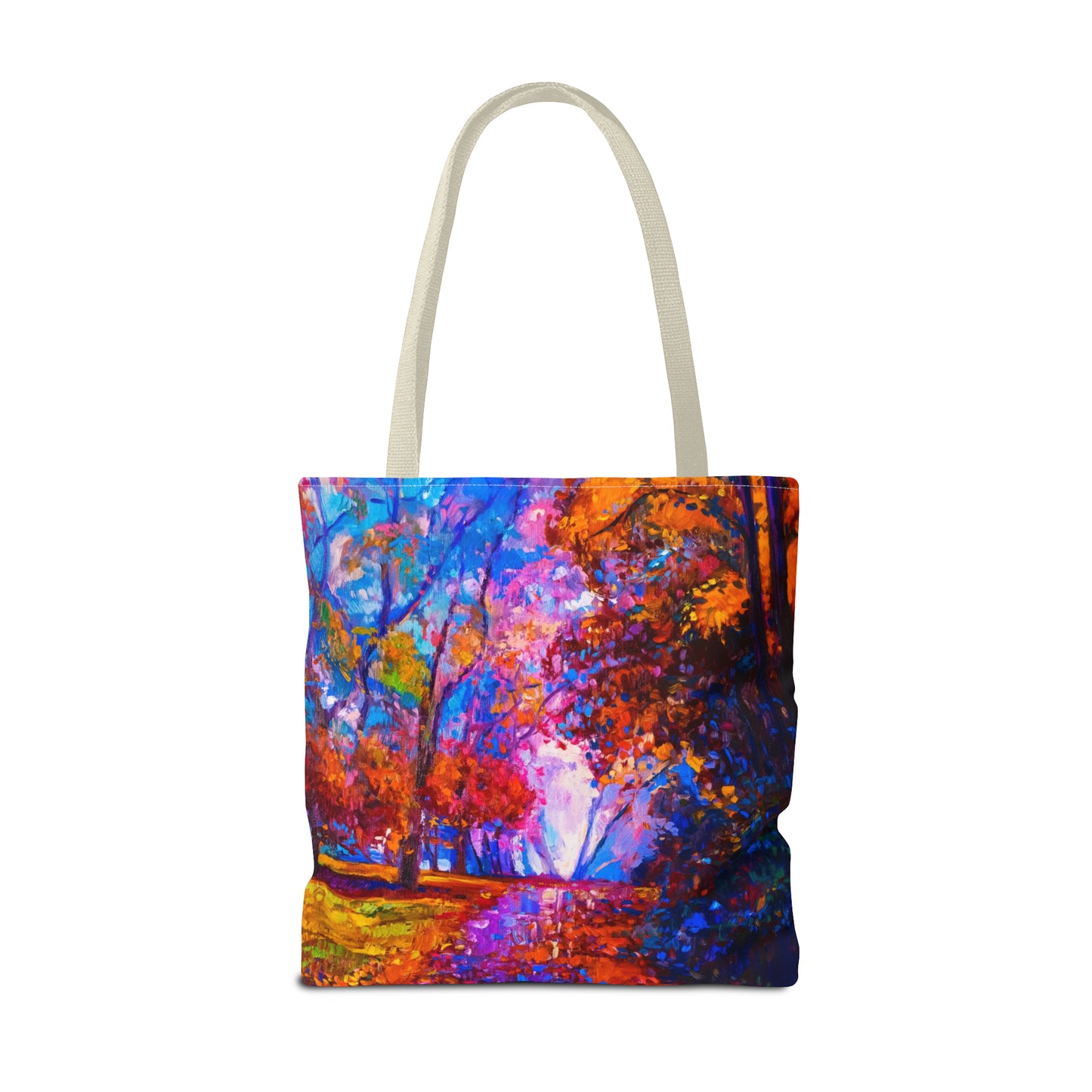 Tote Bag:  large-18x18;  "Year of Art" [Fall Trees w/Path Cover]