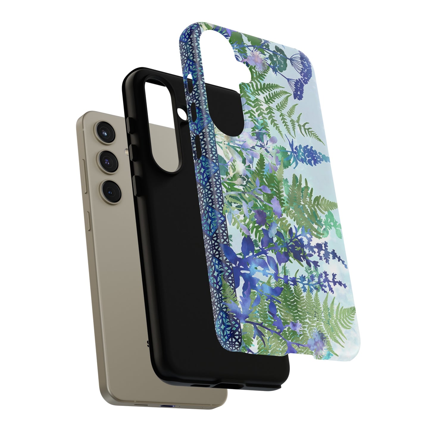 Samsung Galaxy Series Tough Case-Phone Case:  Haven [Flower Border]