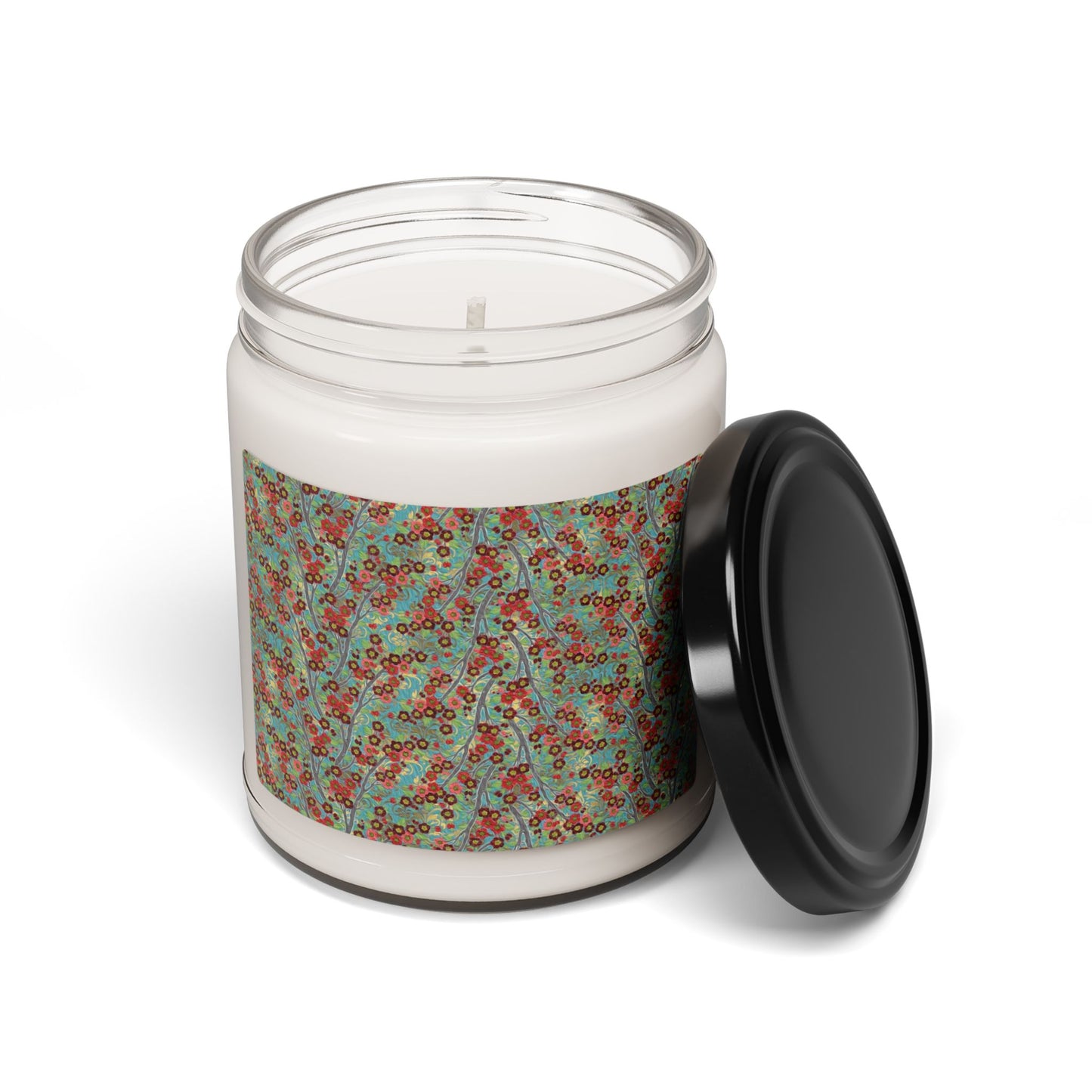 Scented Soy Candle:  Pastiche [Teal Green/Purple Tree Branches]