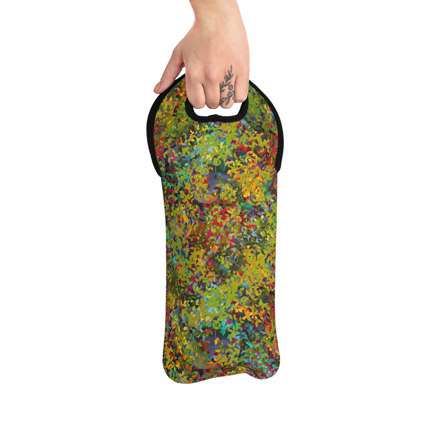 Colorful Wine Tote Bag:  Dreamscapes [Spring Leaves]