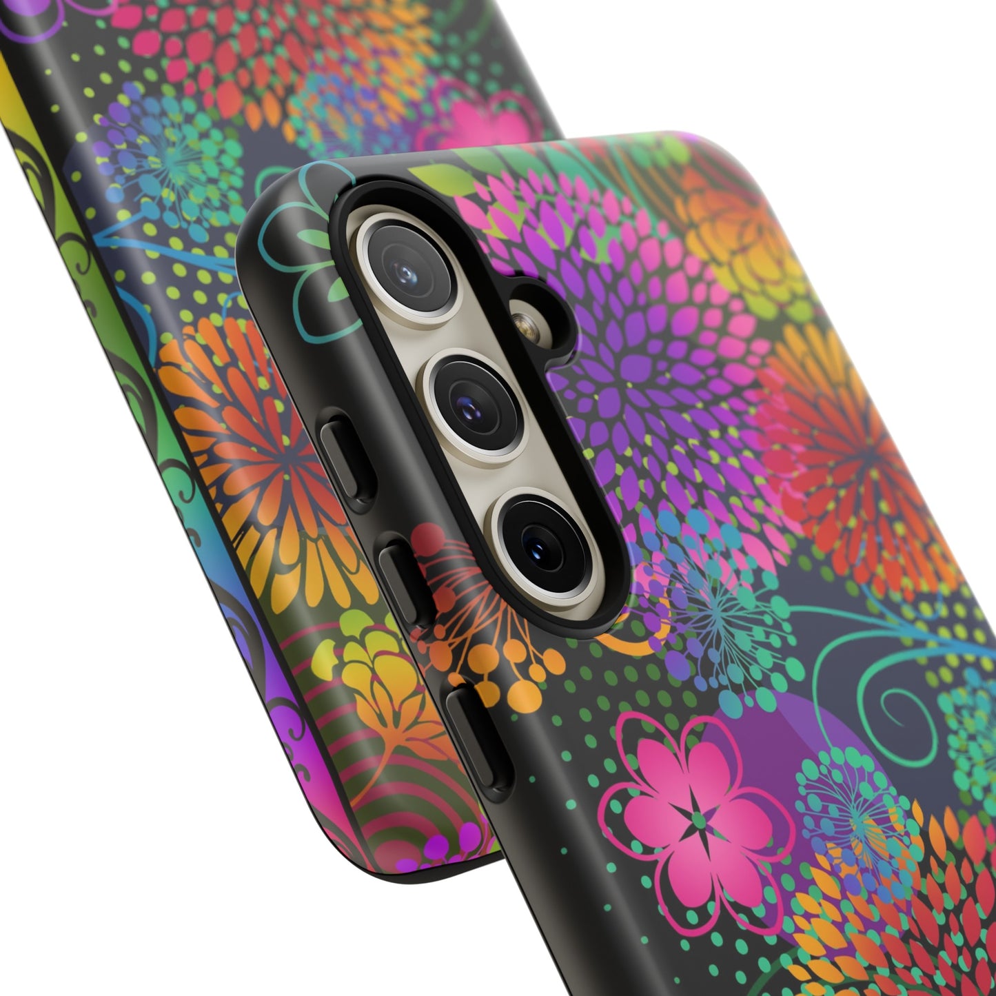 Samsung Galaxy Series Tough Case-Phone Case:  Unusual Garden [Flower Border]