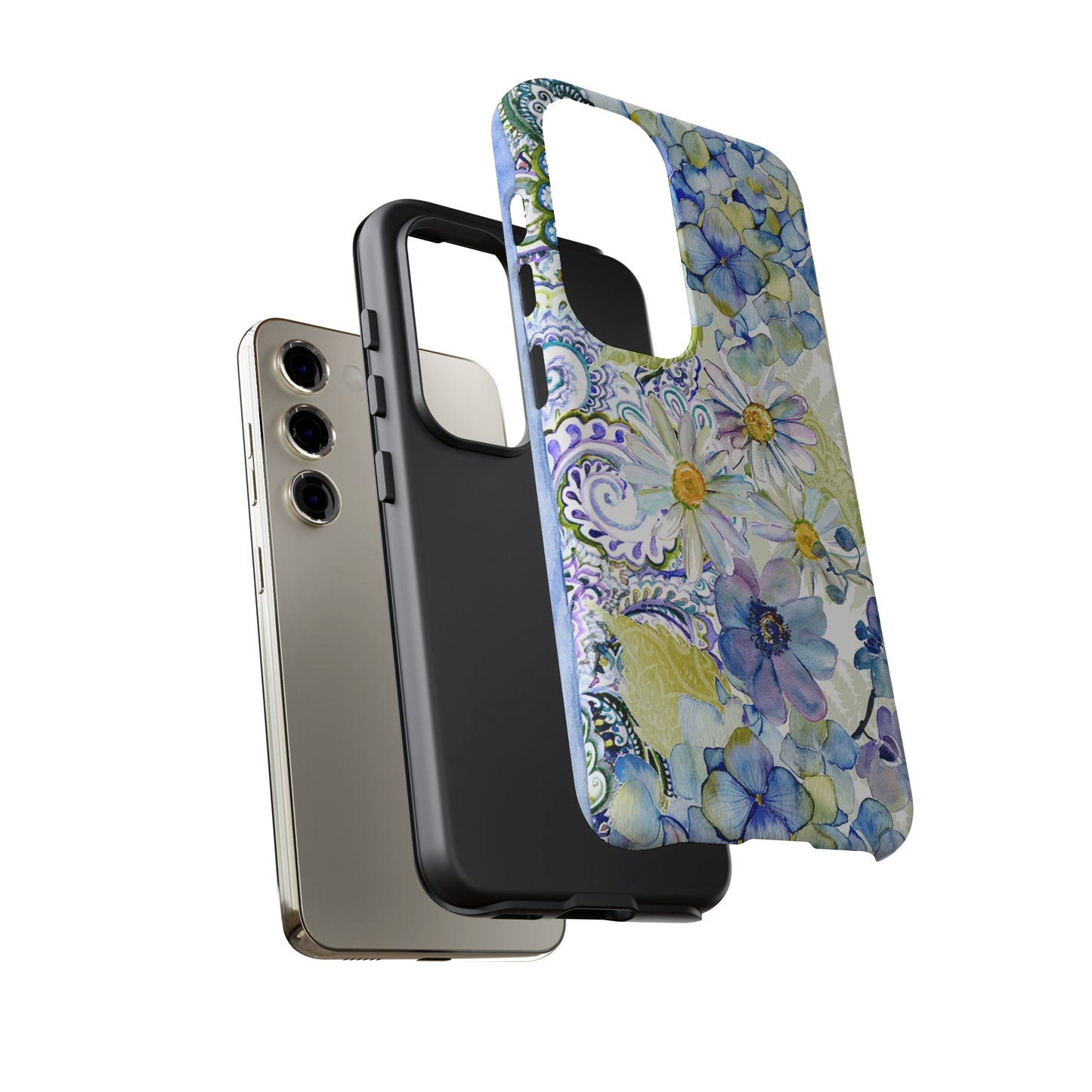 Samsung Galaxy S23 - Tough Case-Phone Case: Leah [Flower Border]