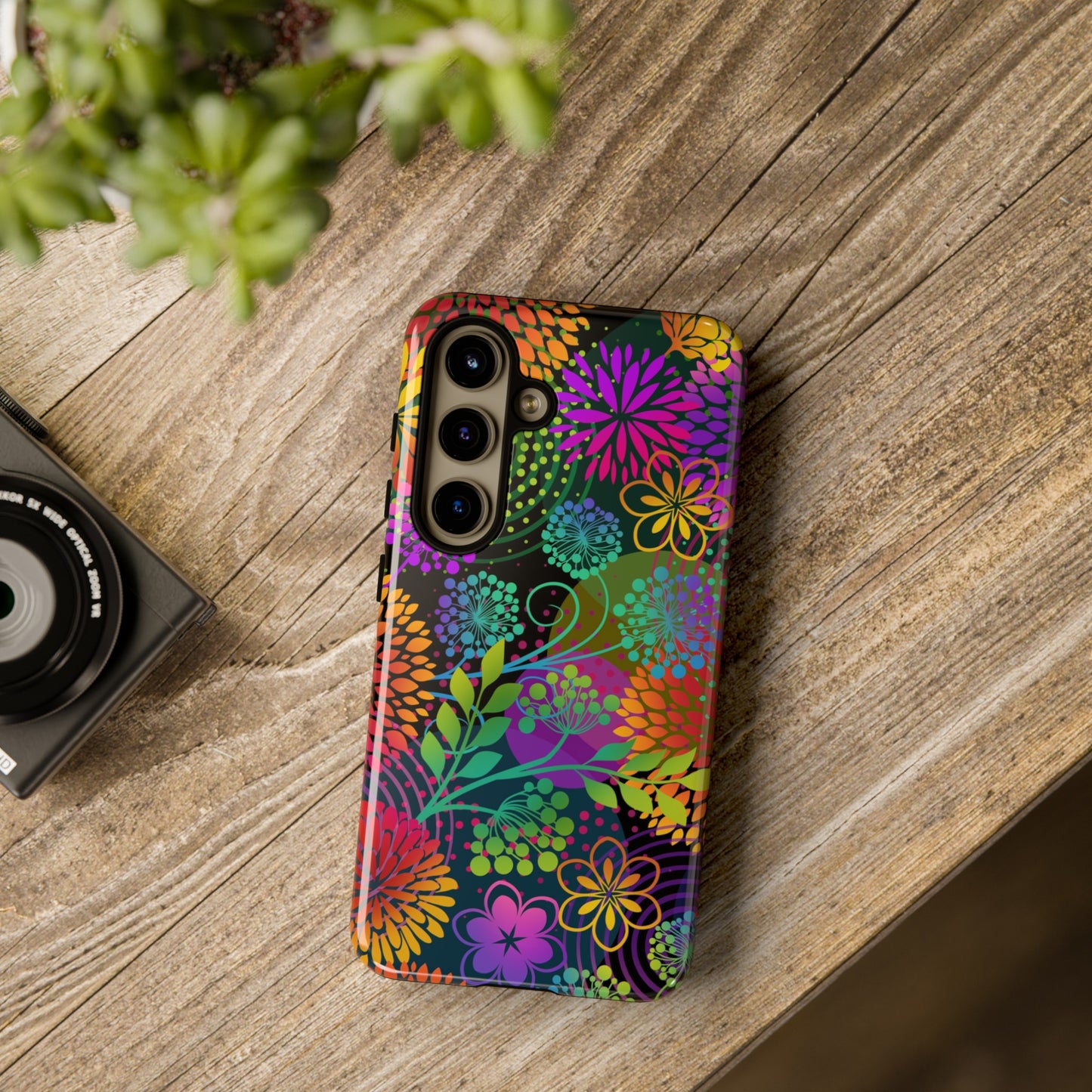 Samsung Galaxy Series Tough Case-Phone Case: Unusal Garden [Bright Flowers]