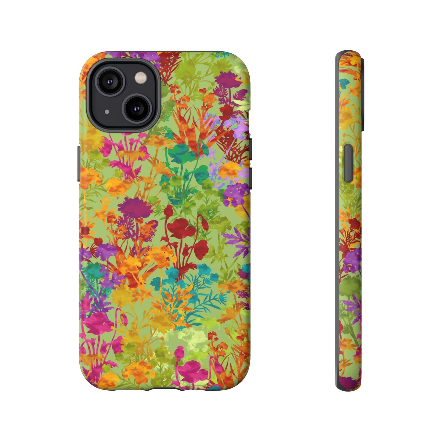 Apple I-Phone 14 (Series)-Tough Case-Phone Case:  Dreamscapes [Multi-Colored Flower-Yellow]