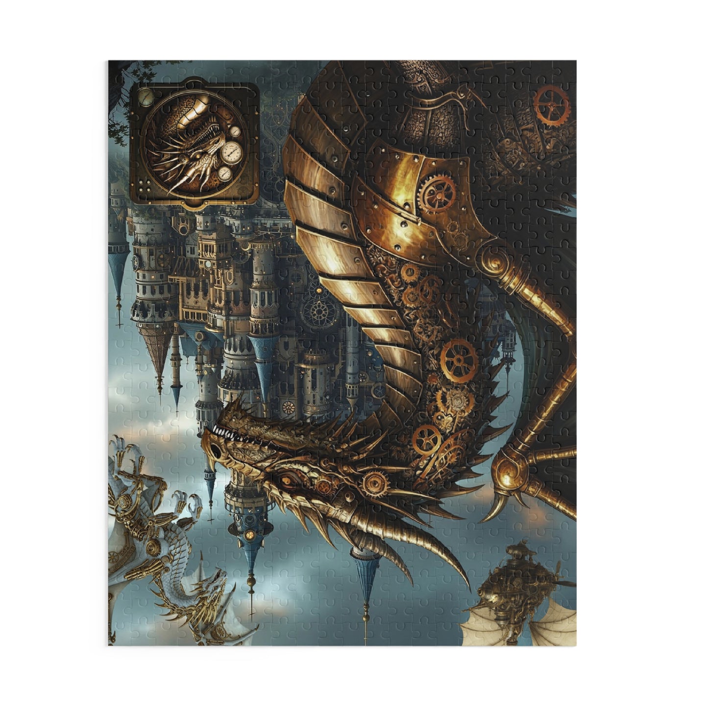 Jigsaw Puzzle (500 Pieces):  Steampunk Dragons [Panel]