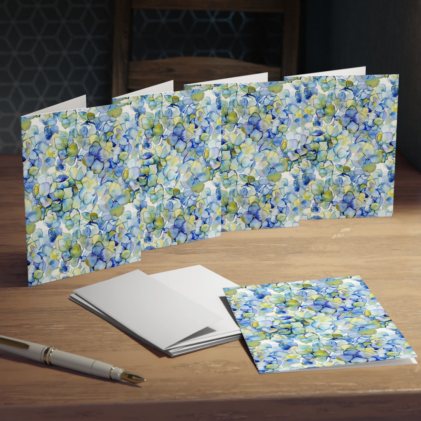 Note Cards (Blank Inside):  Leah-Flowers-Set of 5