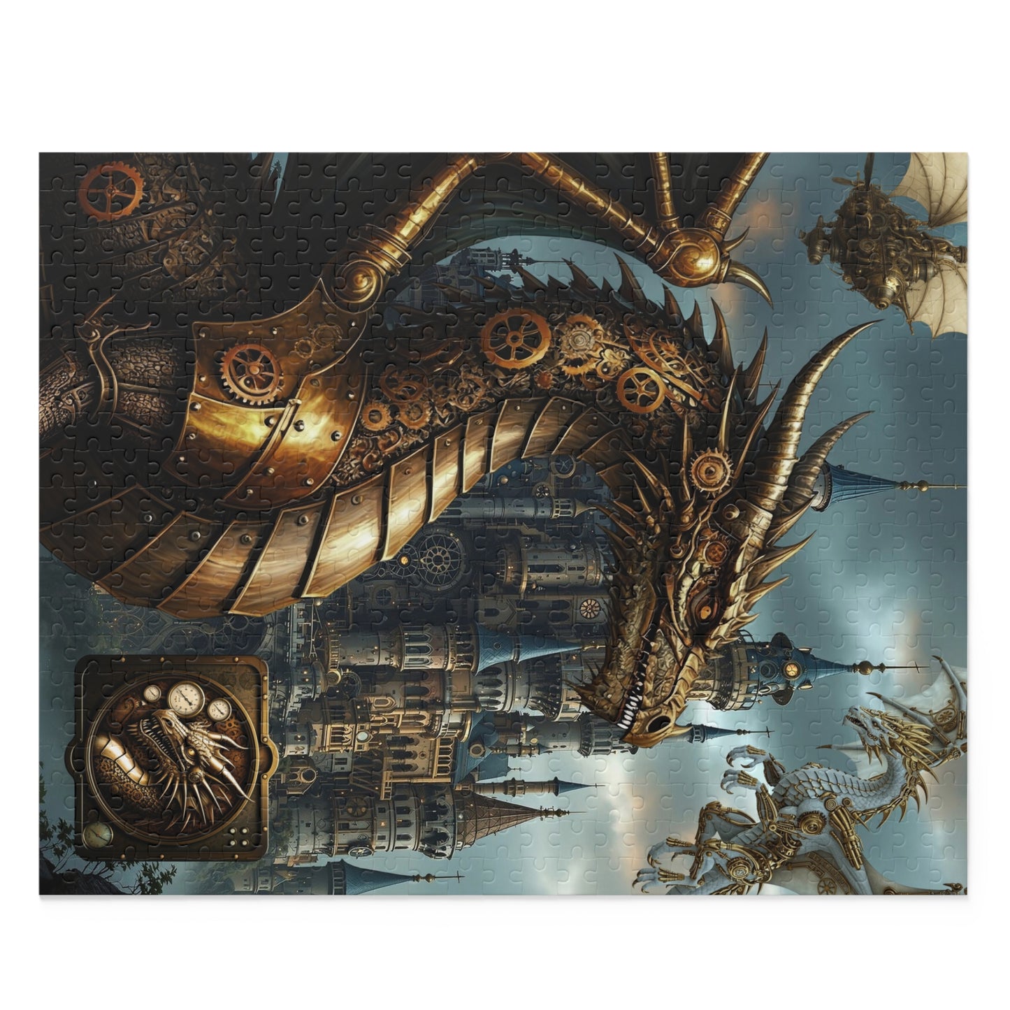 Jigsaw Puzzle (500 Pieces):  Steampunk Dragons [Panel]