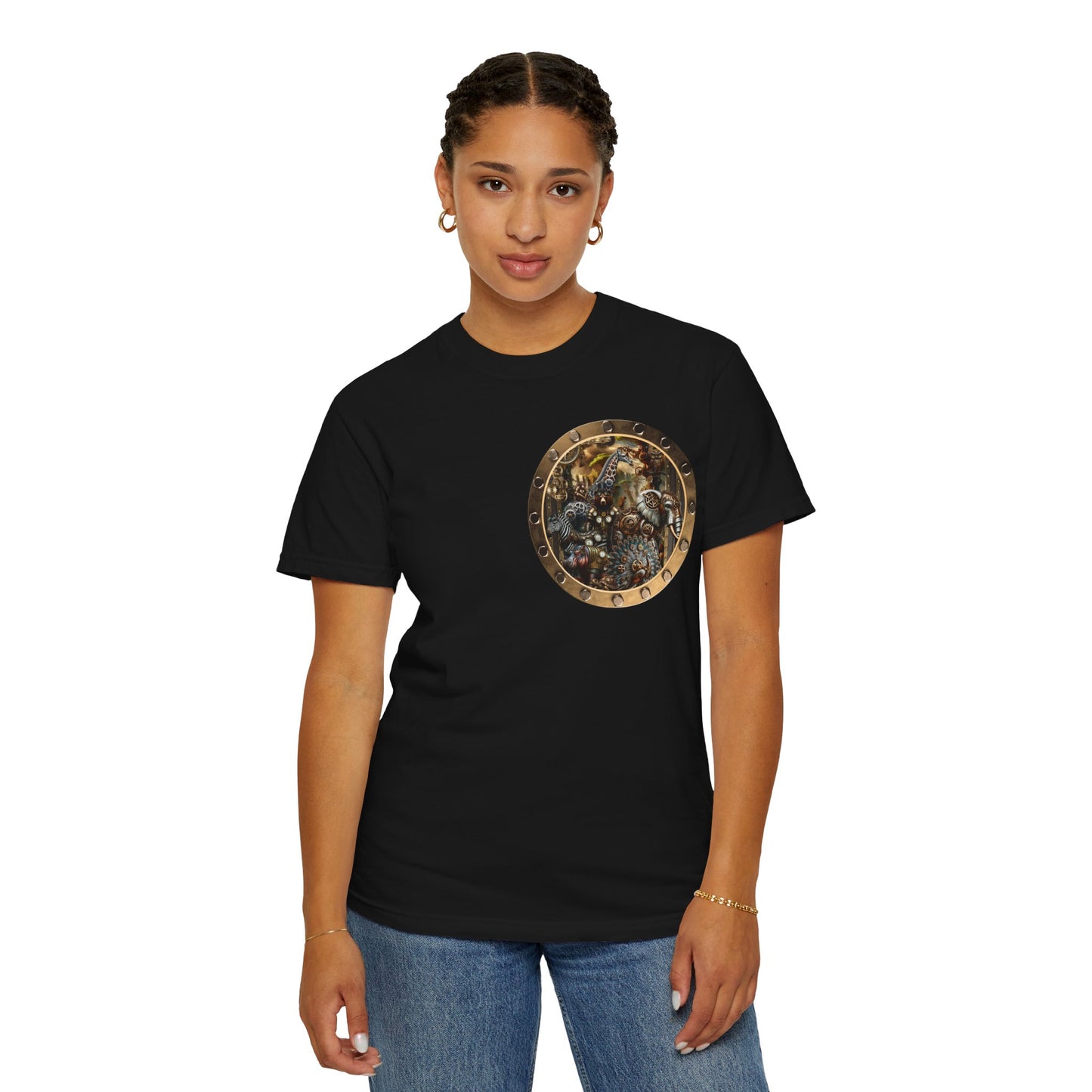 Unisex Heavy Cotton Tee:  "Steampunk Menagerie" [Animals]