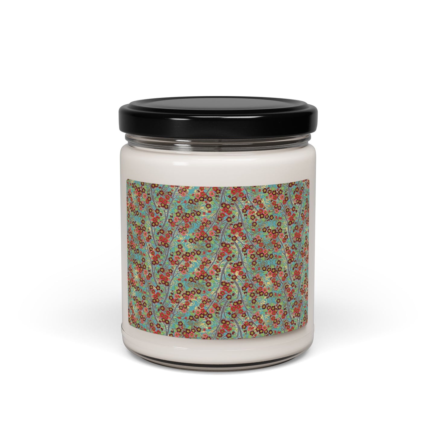 Scented Soy Candle:  Pastiche [Teal Green/Purple Tree Branches]