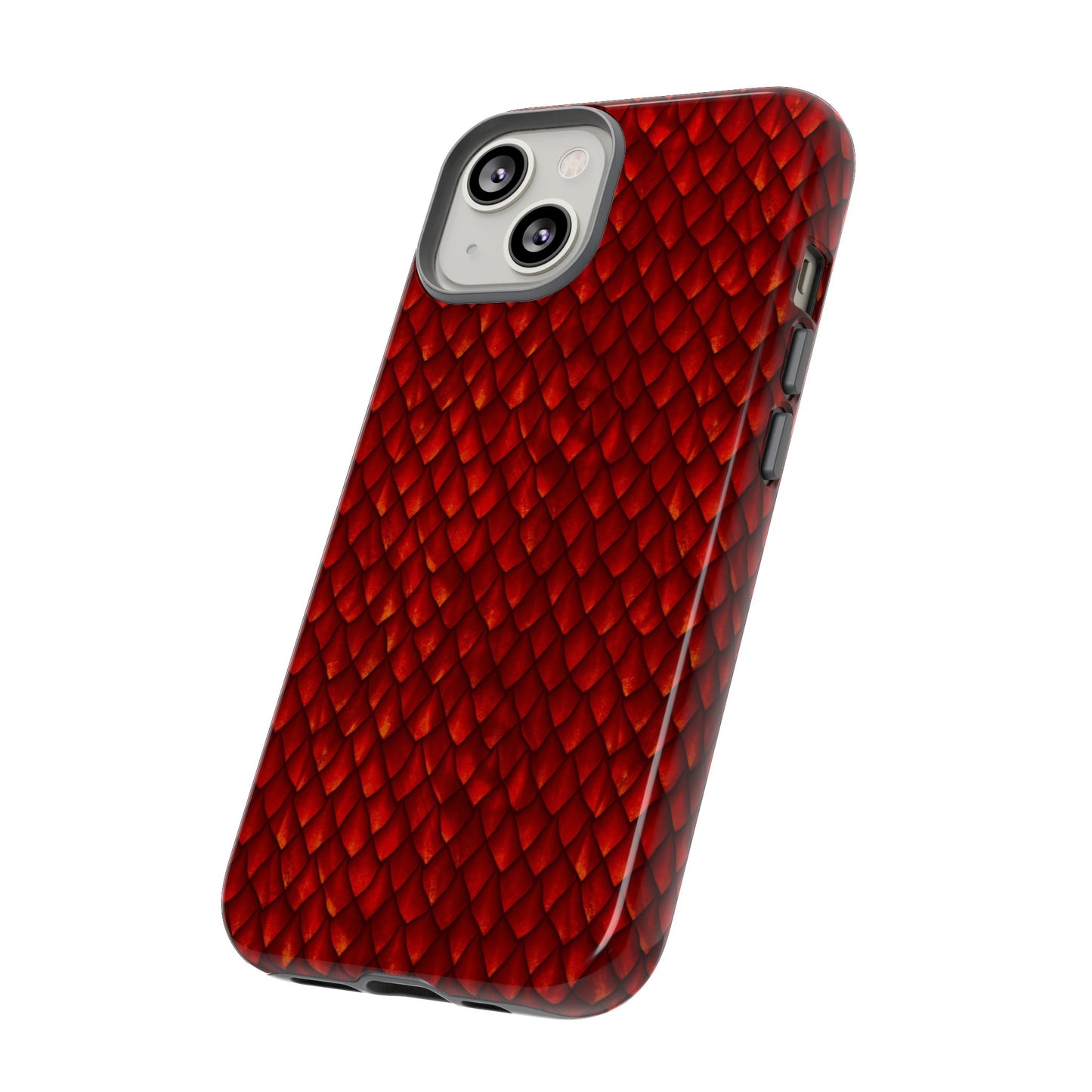 Apple I-Phone 14 (Series) Tough Case-Phone Case: Dragon [Red Scales]