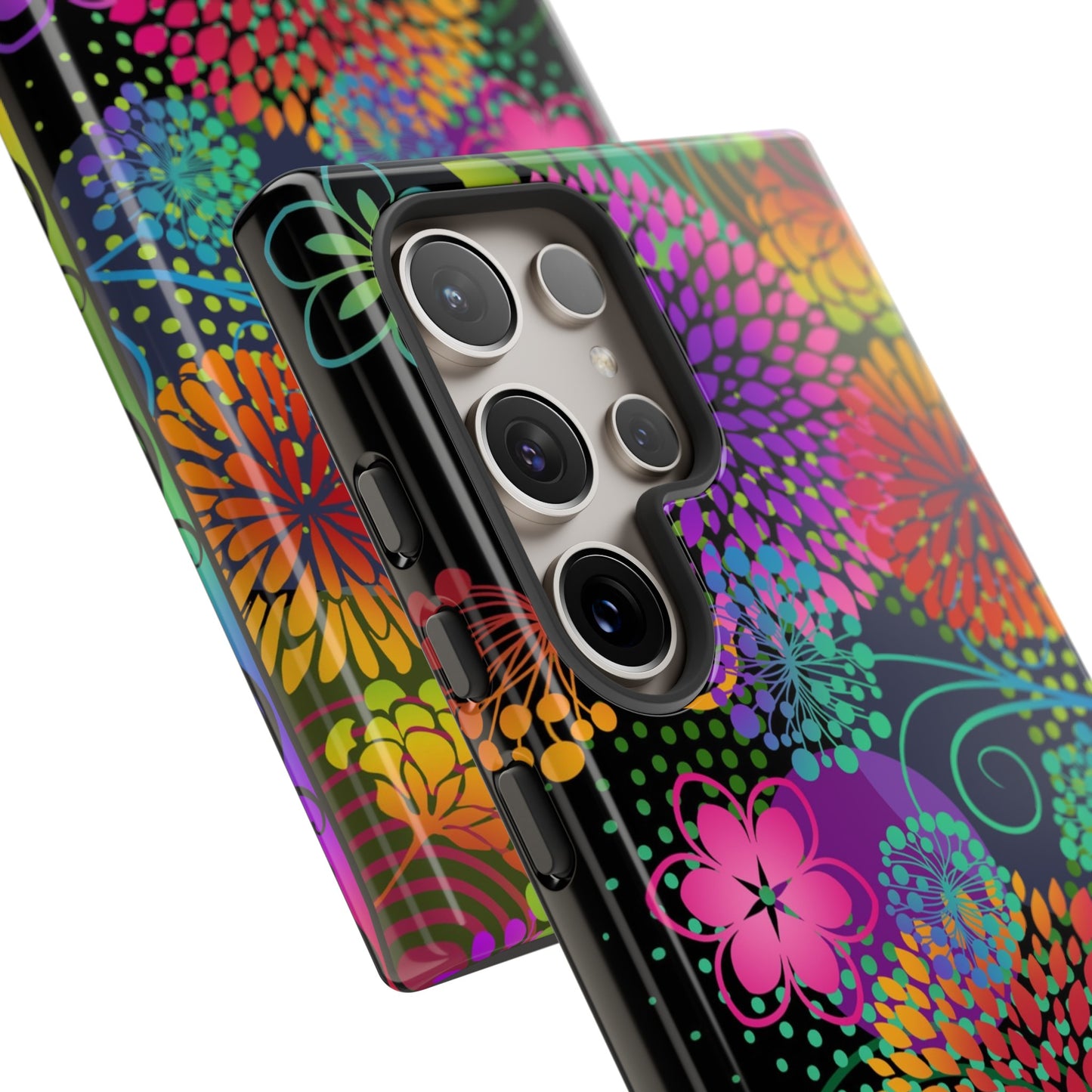 Samsung Galaxy Series Tough Case-Phone Case:  Unusual Garden [Flower Border]