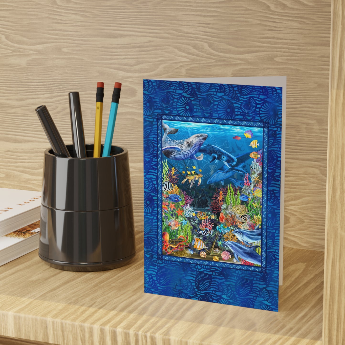 NOTE CARDS: CALYPSO [Undersea Life-Panel]