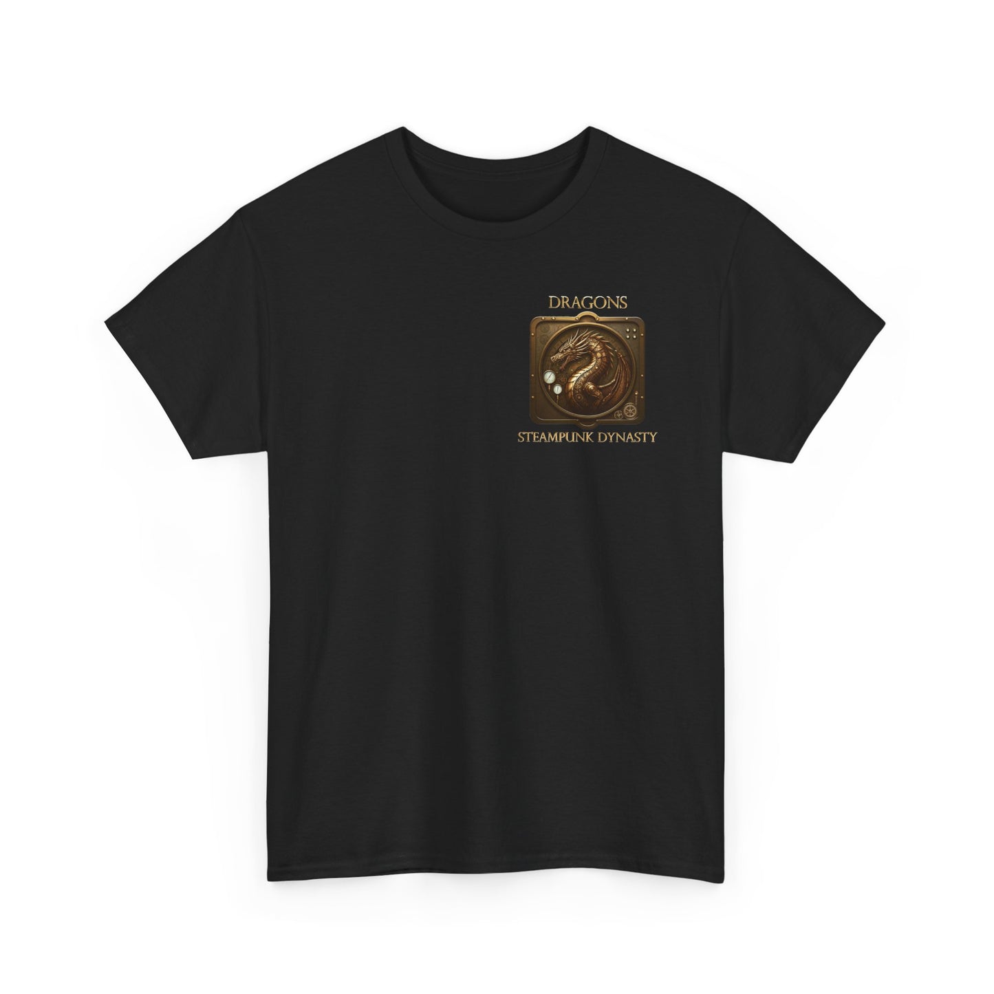 Dragon Crest T‑Shirt — Steampunk Dragon Fantasy Graphic Tee