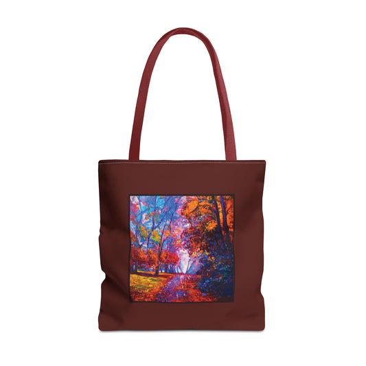 Tote Bag:  large-18x18;  "Year of Art" [Fall Path-Small Panel]