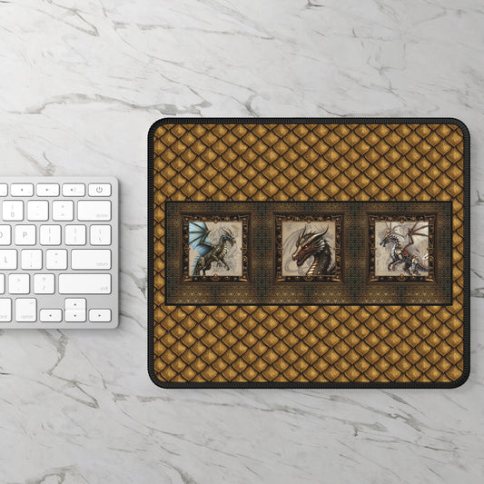 Mouse Pad-Gaming;  9x7:  Steampunk Dragon [Dagon-Blue Wings]