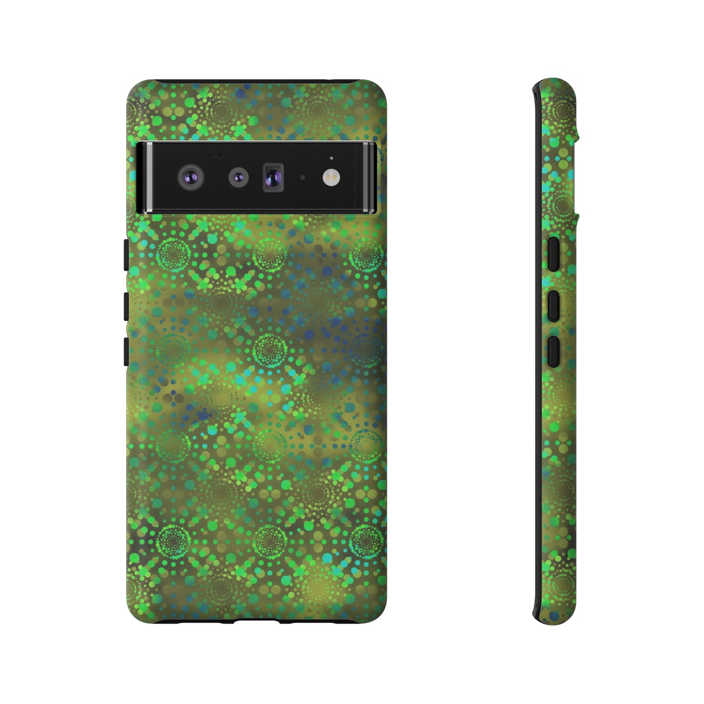 Google Pixel Tough Case-Phone Case: Dreamscapes [Green Kaleidoscope]