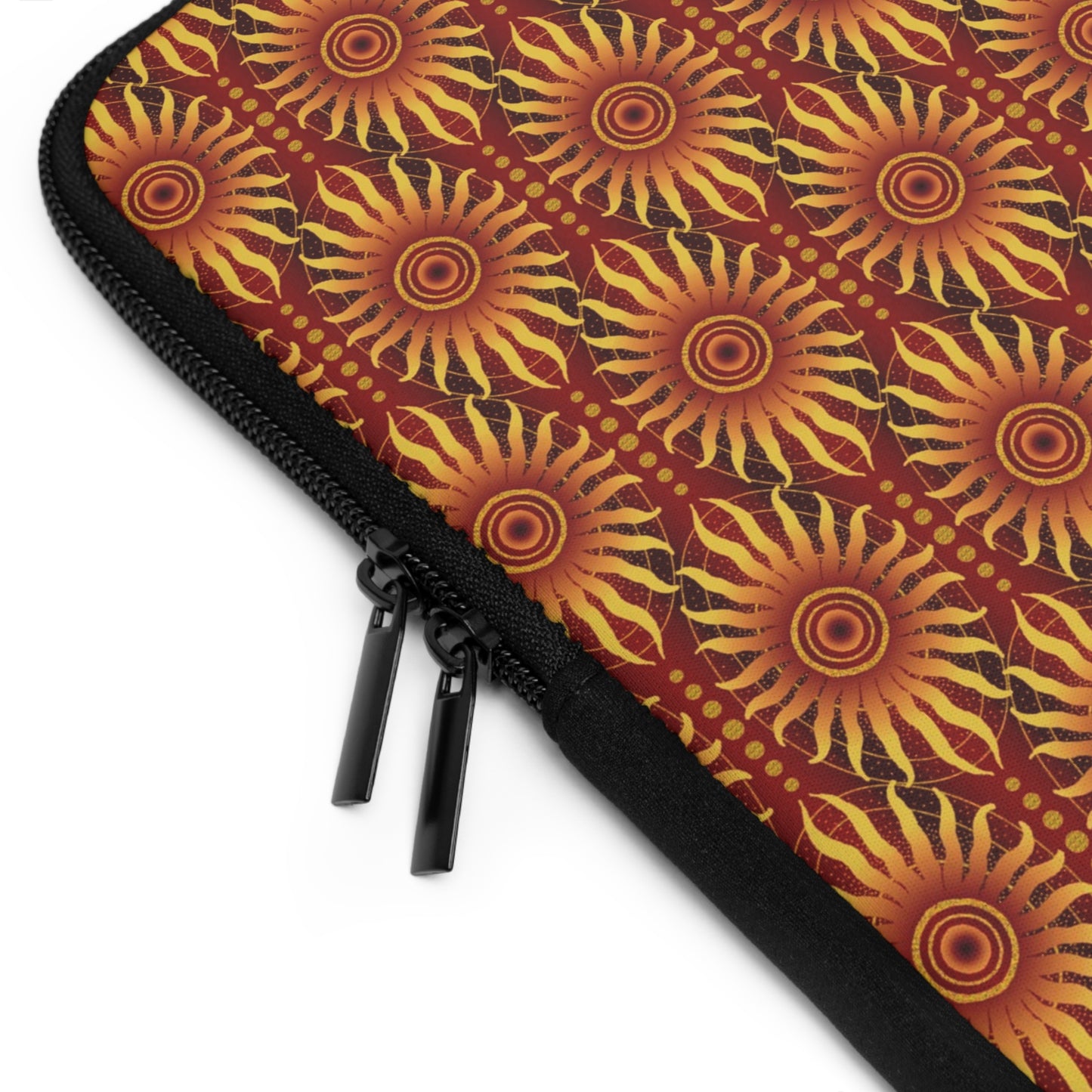Laptop Sleeve:  Celestial [Red/Orange Sunbursts]