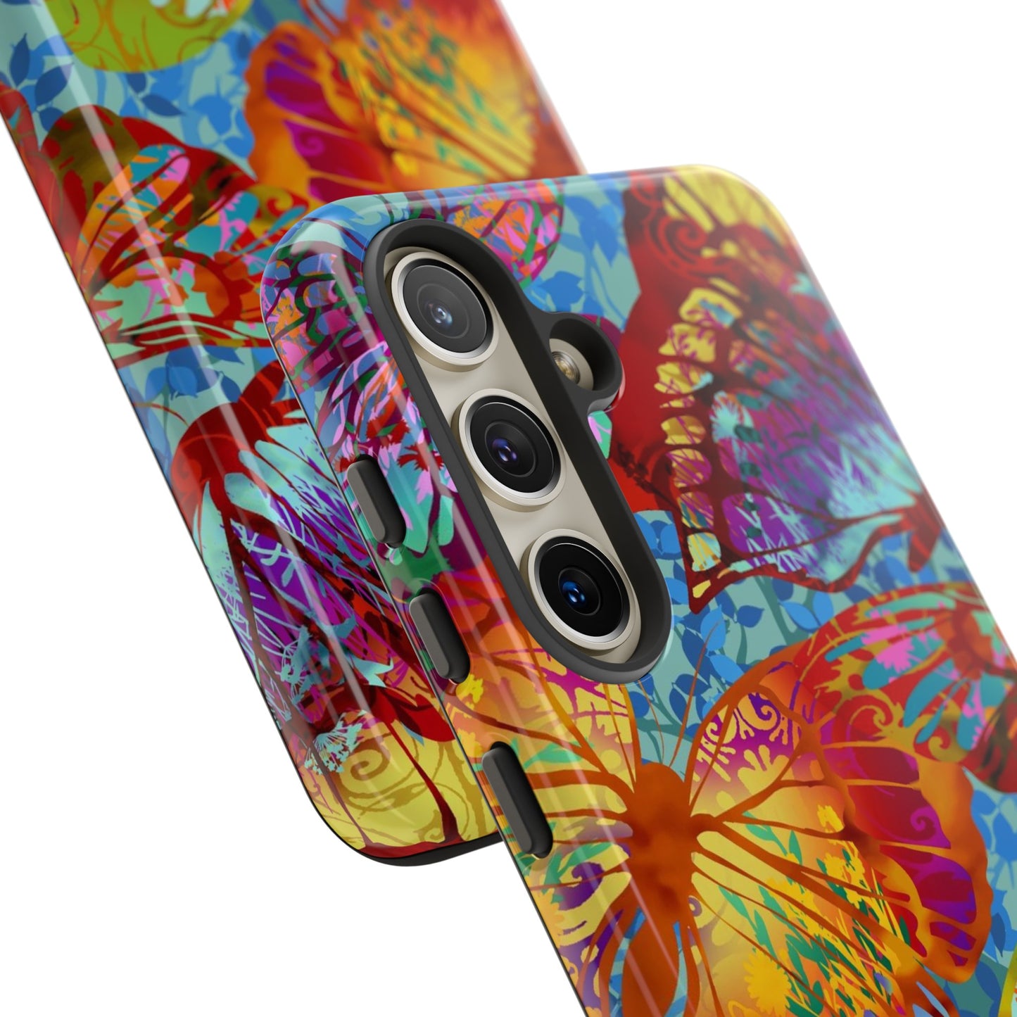 Samsung Galaxy Series Tough Case-Phone Case: Dreamscapes [Light Green Butterflies]
