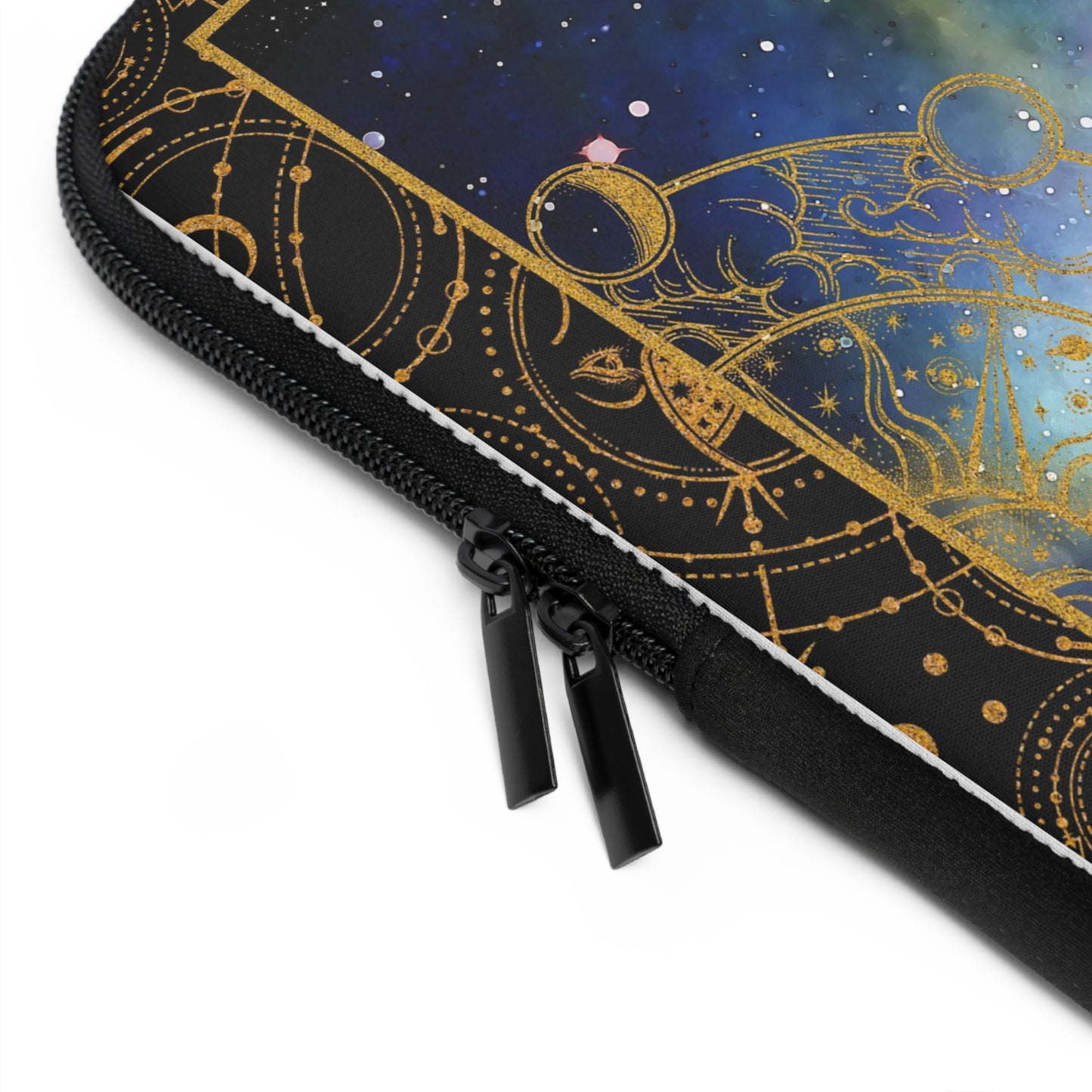 Laptop Sleeve:  [COSMOS]:  Planet Alignment Gold Border