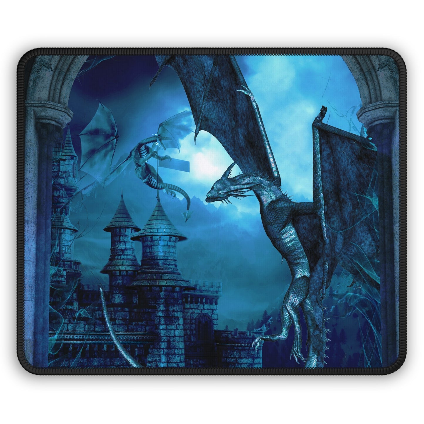 Mouse Pad-Gaming;  9x7:  Dragons [Blue Fury]