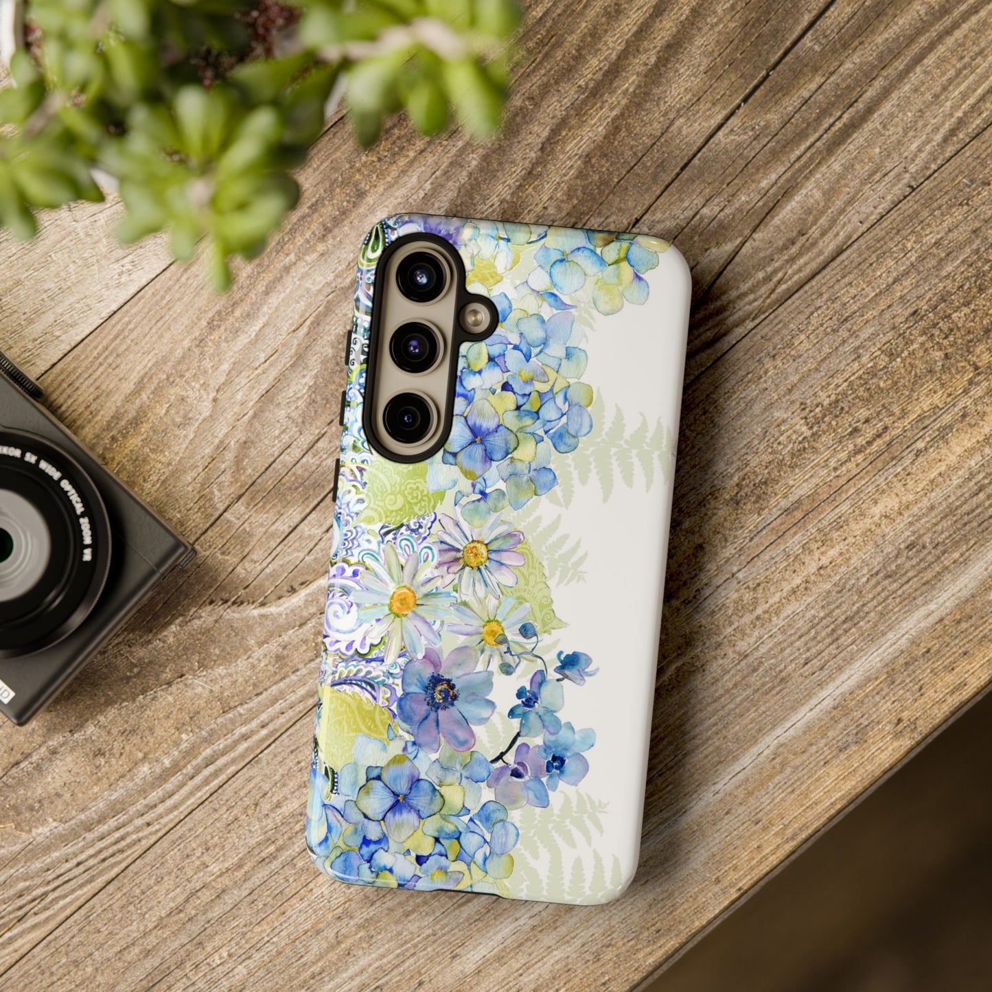 Samsung Galaxy Series Tough Case-Phone Case:  Leah [Flower Border]