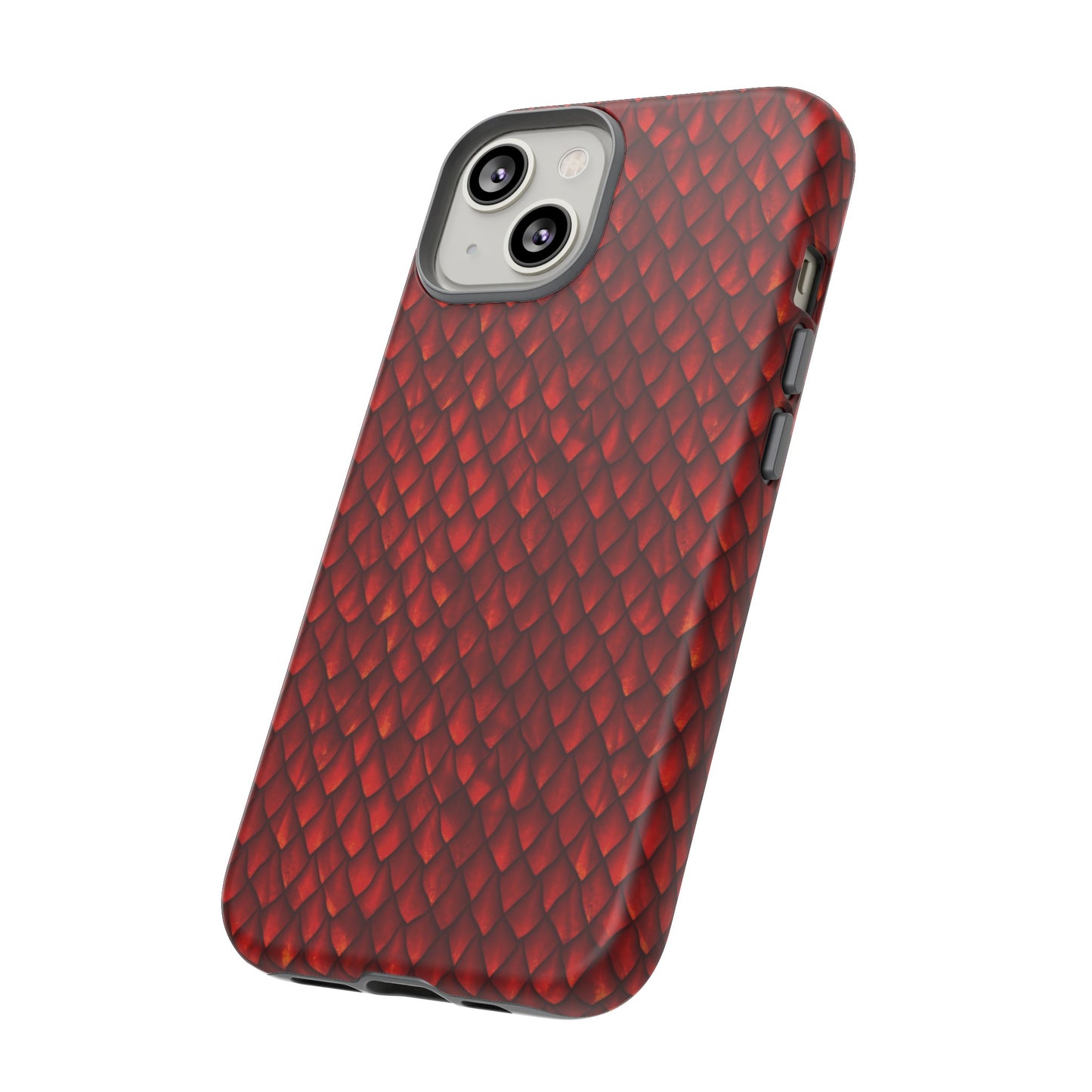 Apple I-Phone 14 (Series) Tough Case-Phone Case: Dragon [Red Scales]