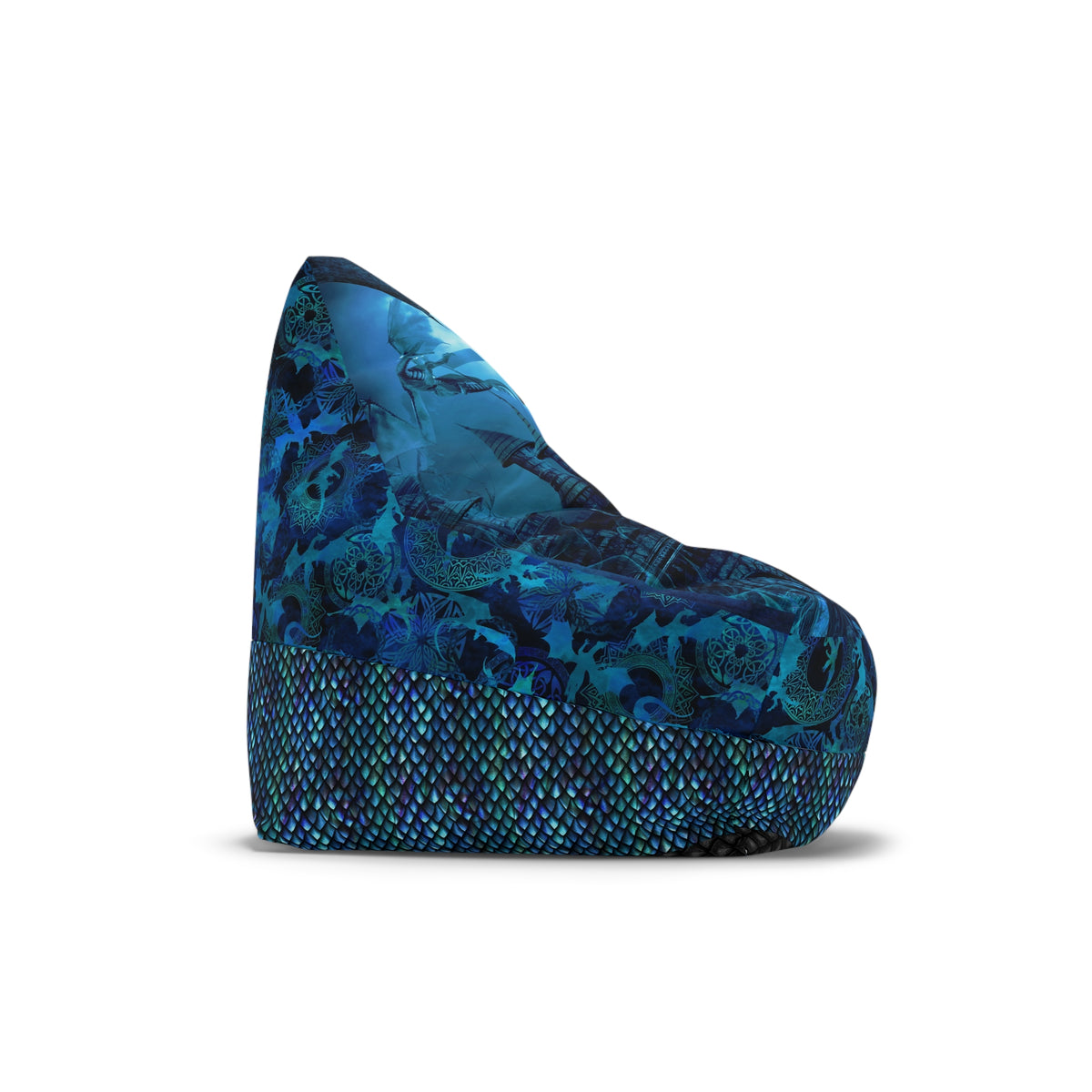 Bean Bag Cover:  Dragons [Blue Fury]