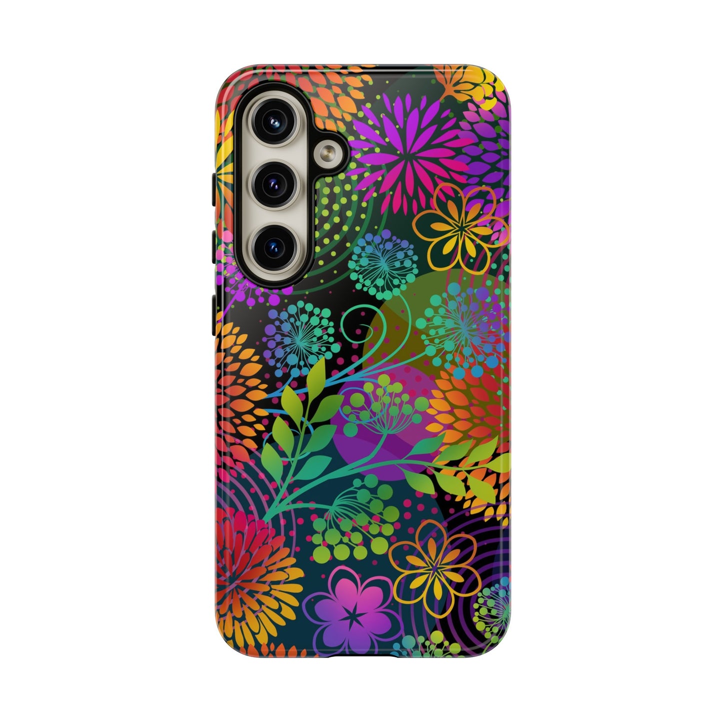 Samsung Galaxy Series Tough Case-Phone Case: Unusal Garden [Bright Flowers]