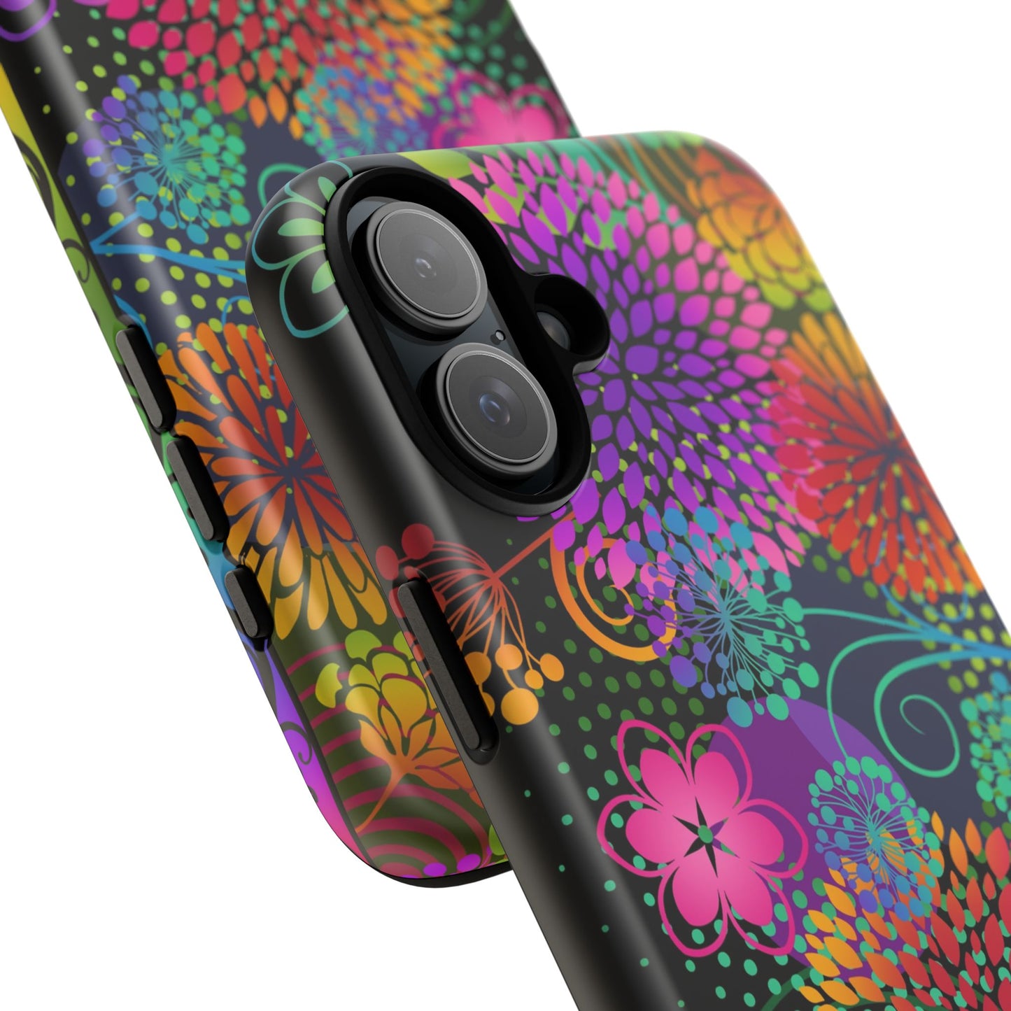 Apple I-Phone 16 (Series) Tough Case-Phone Case:  Unusual Garden [Bright Flowers]