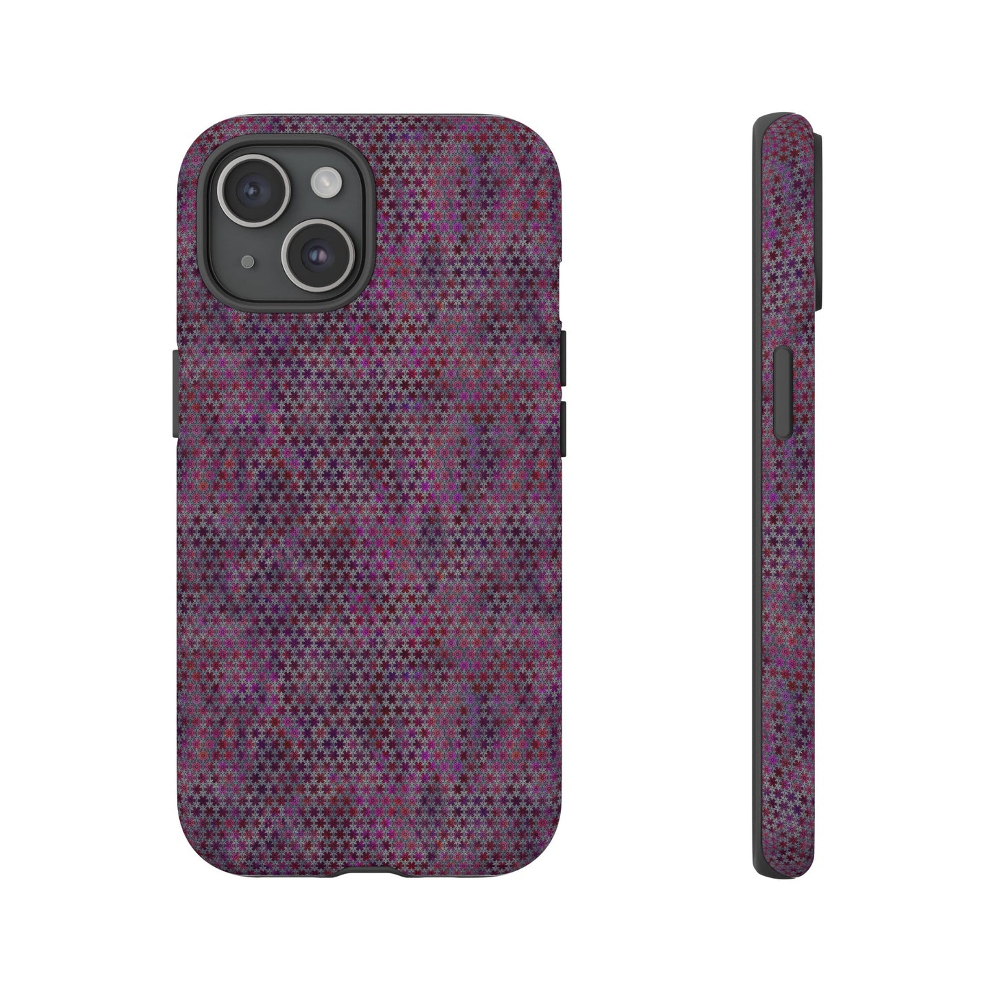 Apple I-Phone 15 (Series) Tough Case-Phone Case:  Sci-Fi [Purple Stars]