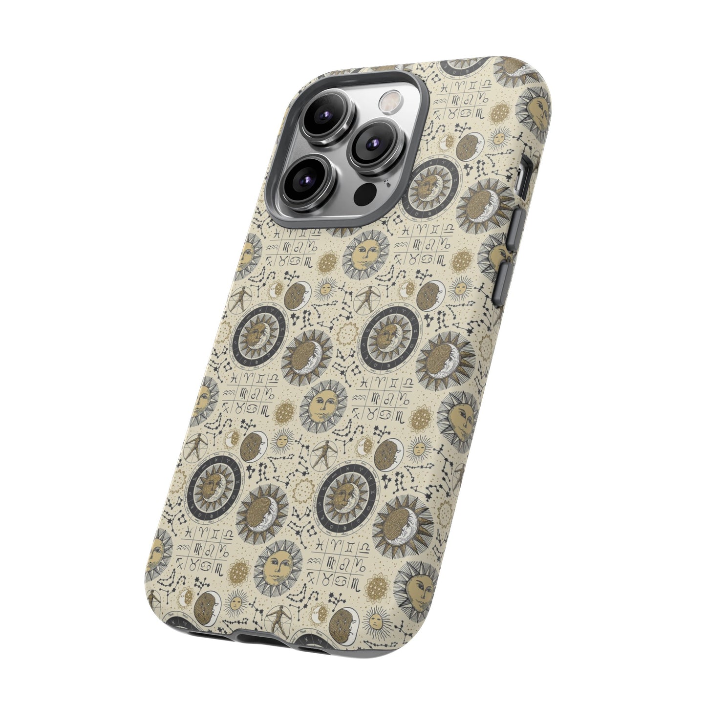 Apple I-Phone 14 (Series)-Tough Case-Phone Case: The Sun, The Moon, And The Stars [Zodiac Symbols]