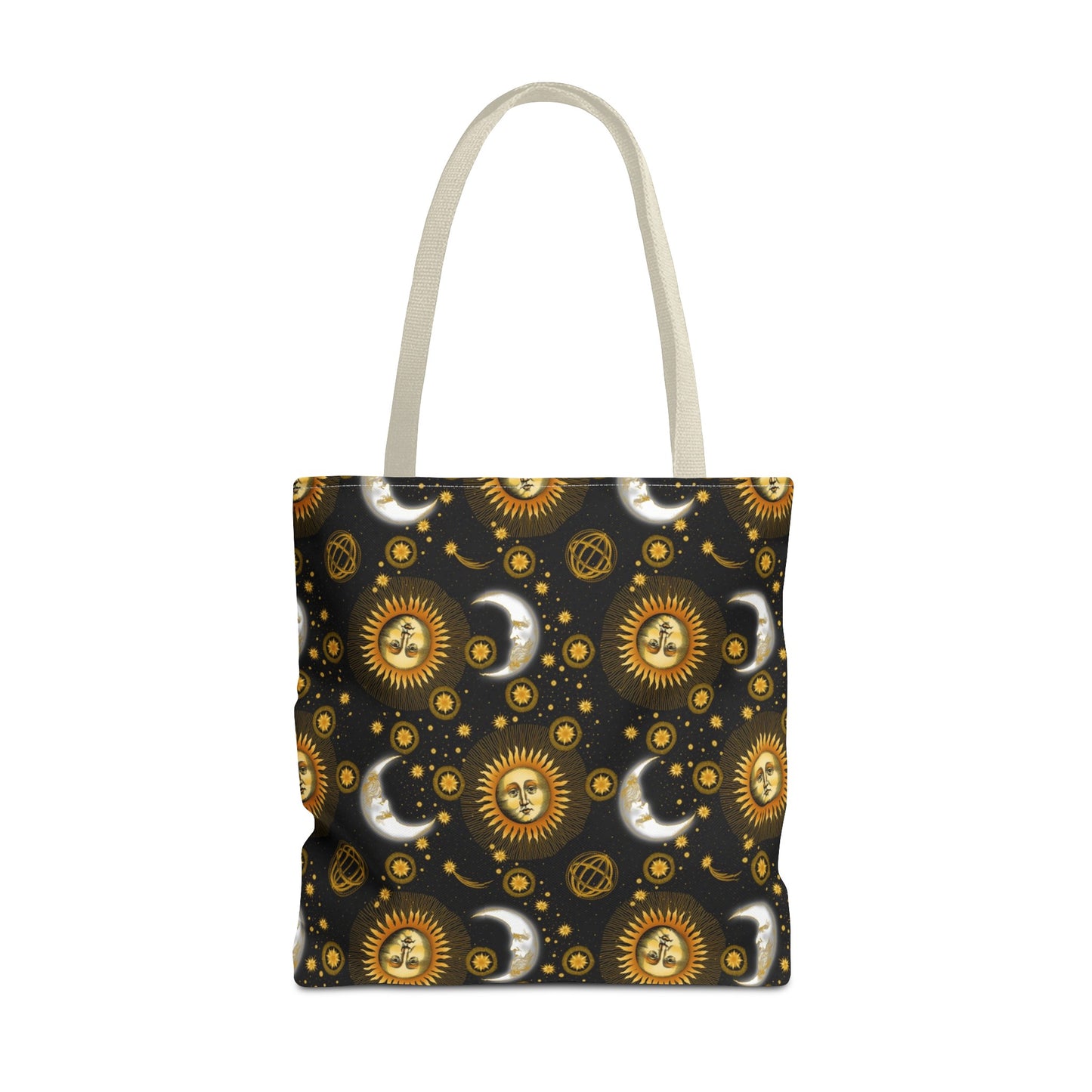 Tote Bag: Large:  ($24.23):  Celestial [Sun-Moon-Black]