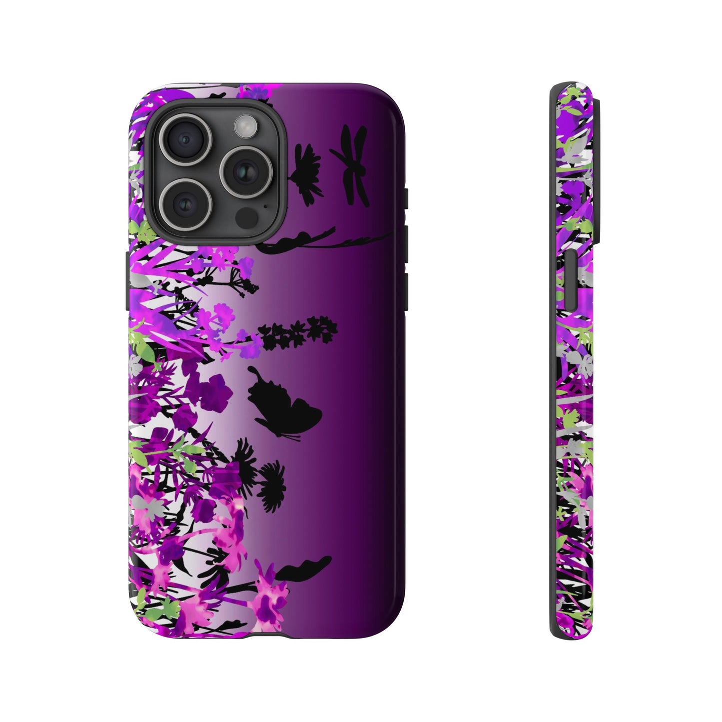 Apple I-Phone 15 (Series)-Tough Case-Phone Case:  Dreamscapes [Bright Purple Border]